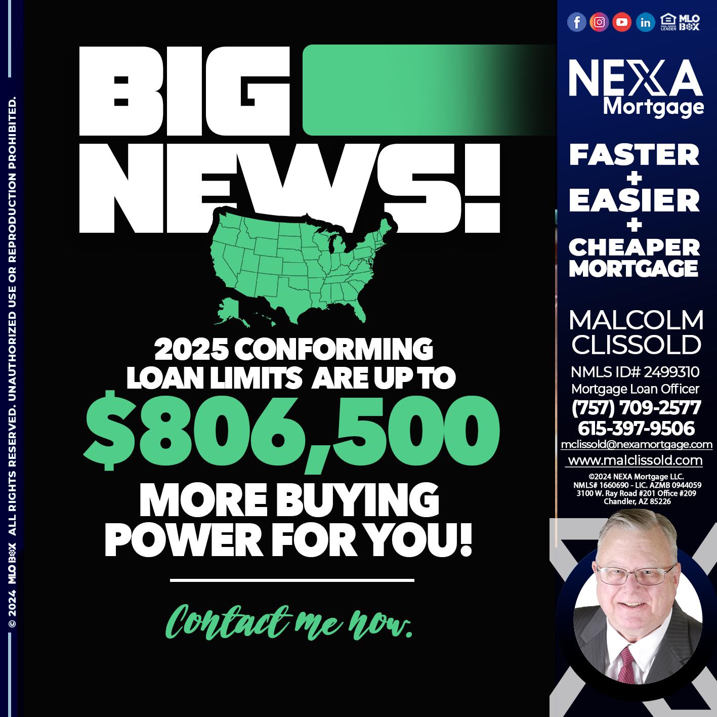 BIG NEWS - Malcolm Clissold -Mortgage Loan Officer