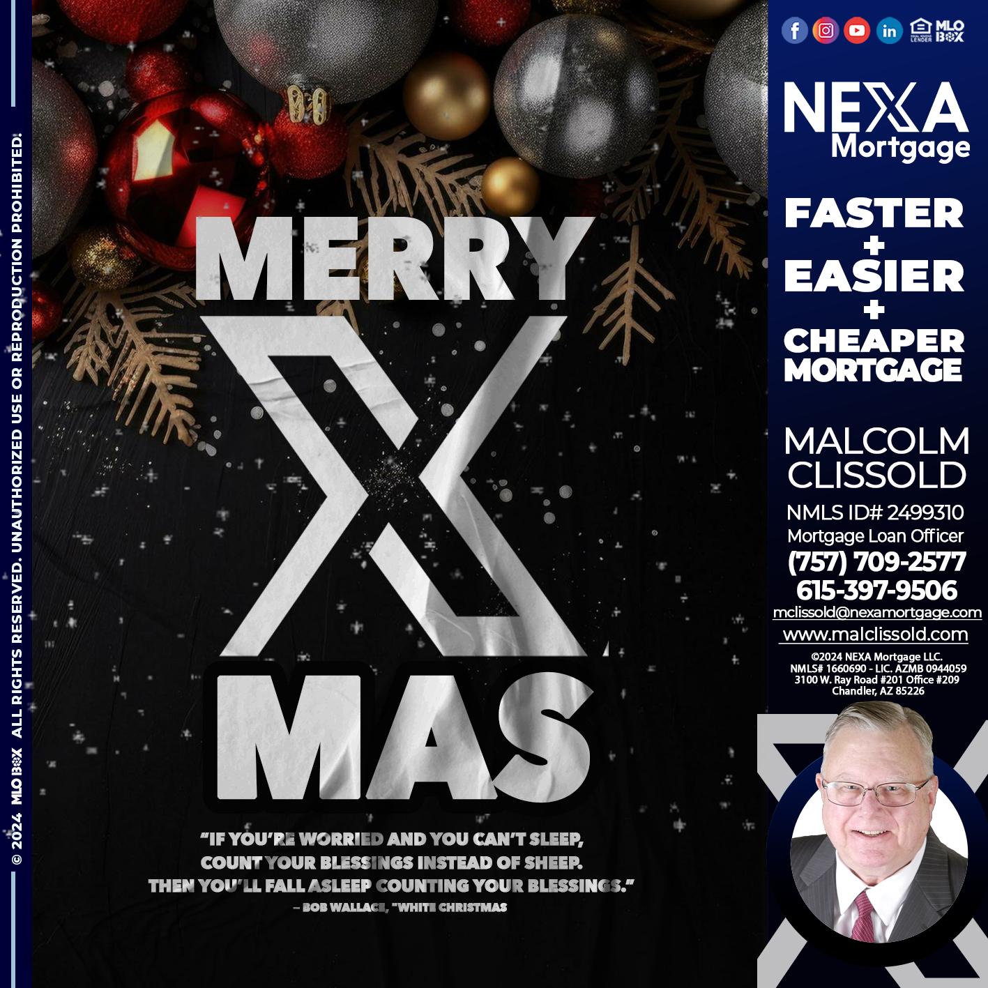 MERRY XMAS - Malcolm Clissold -Mortgage Loan Officer