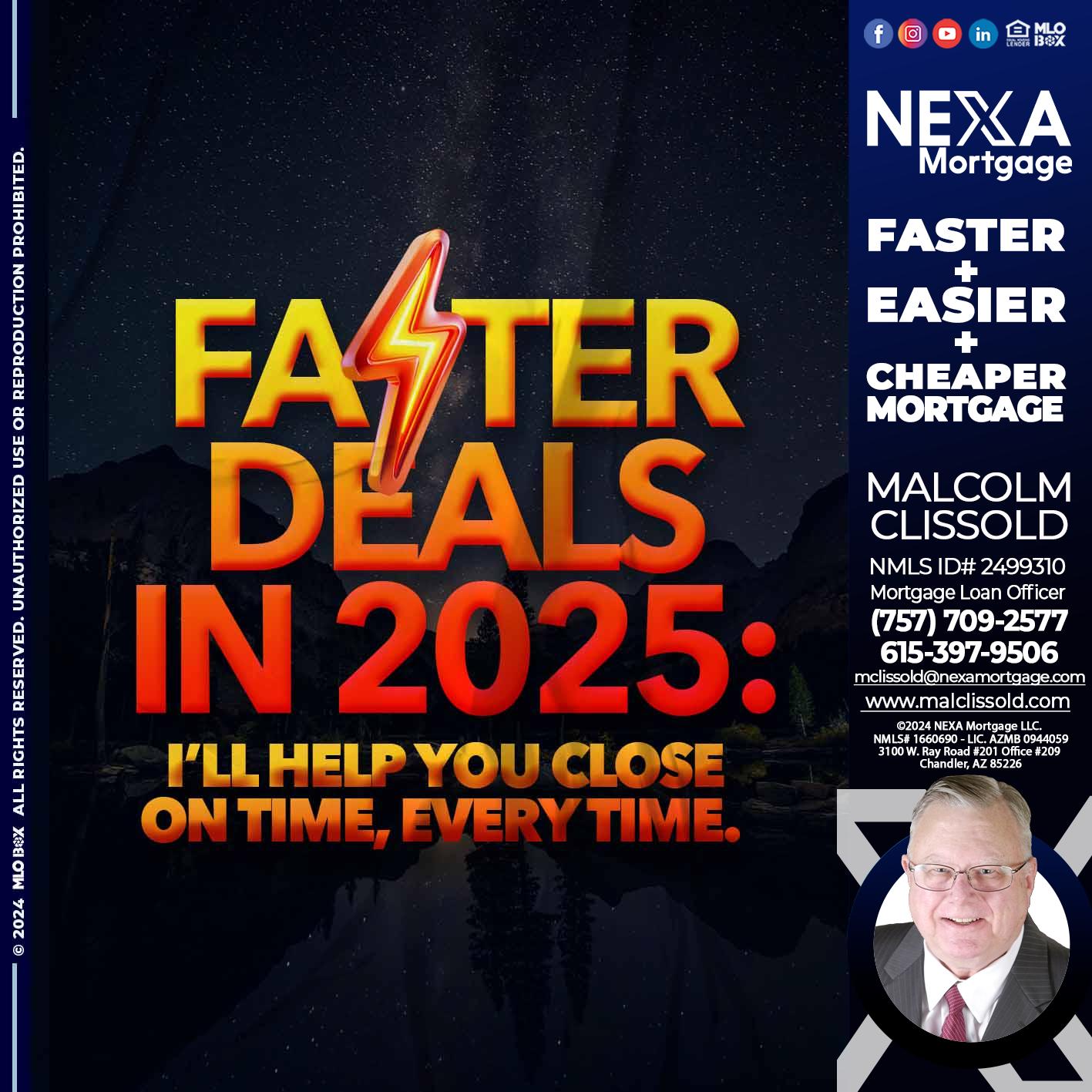 FASTER DEALS - Malcolm Clissold -Mortgage Loan Officer