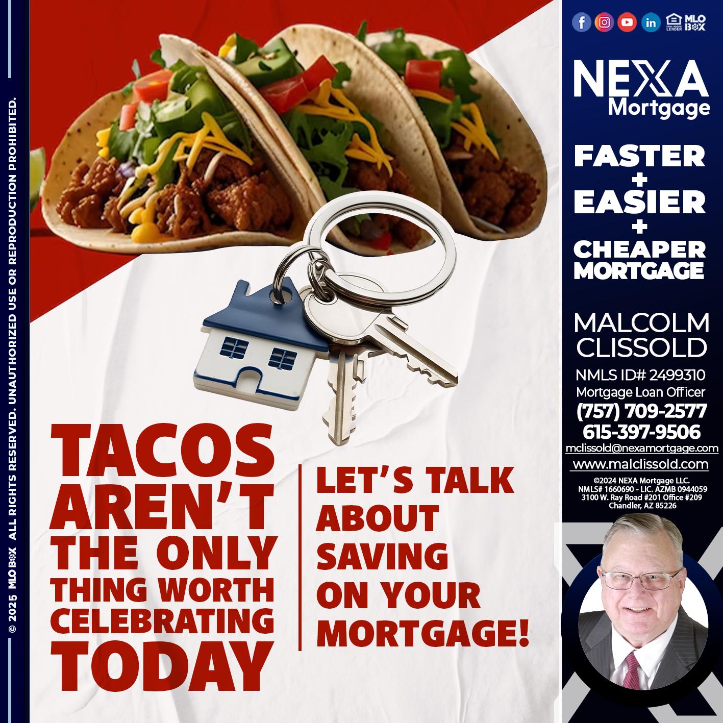 TACO TUESDAY - Malcolm Clissold -Mortgage Loan Officer