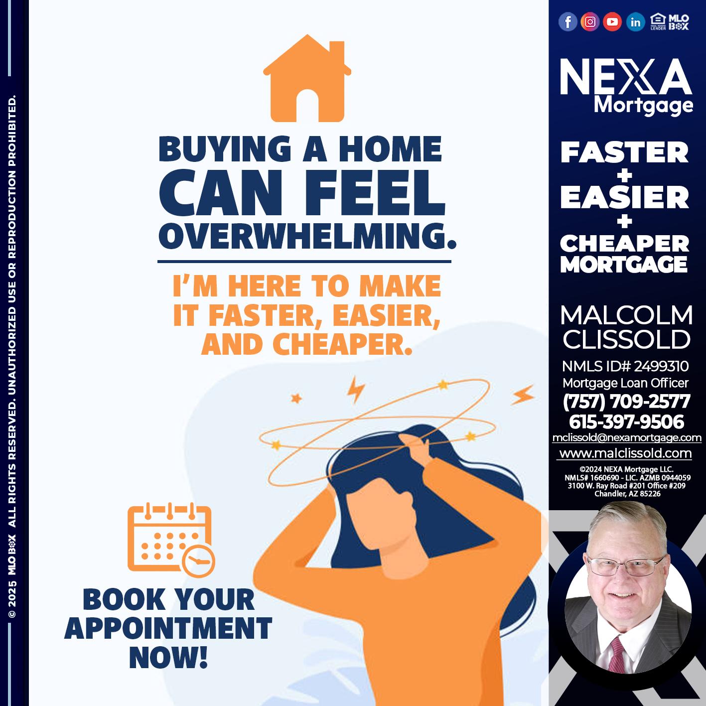 BUYING A HOME - Malcolm Clissold -Mortgage Loan Officer