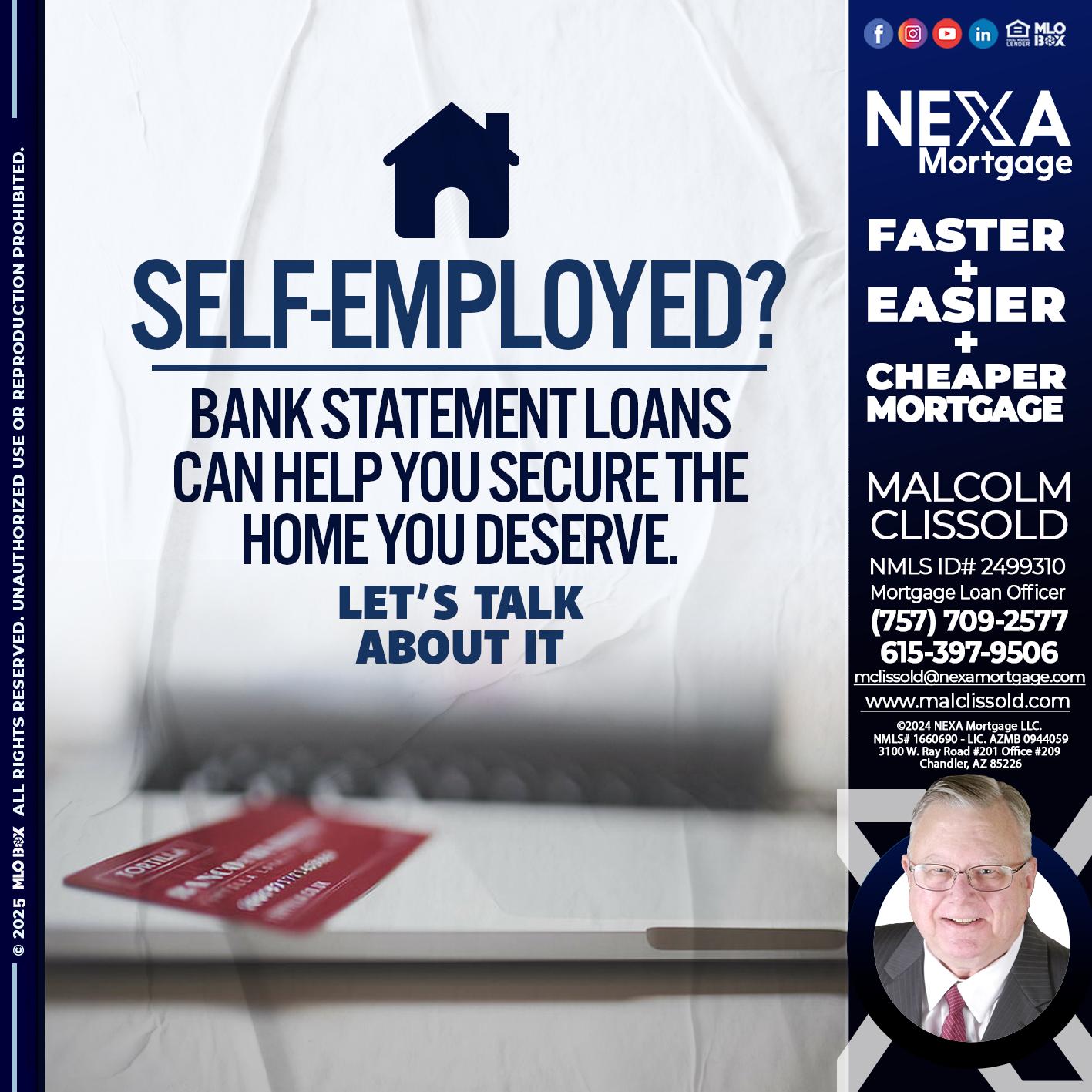 LET´S TALK ABOUT IT - Malcolm Clissold -Mortgage Loan Officer