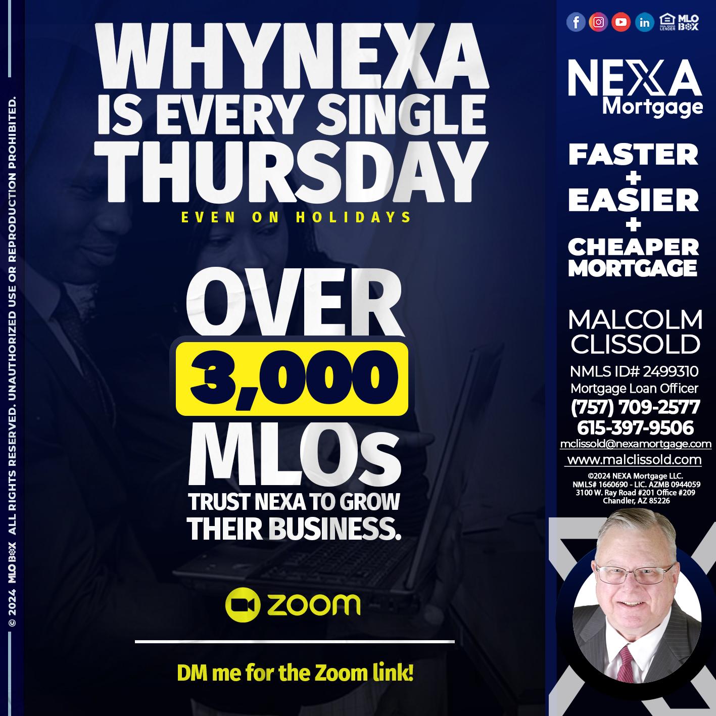 why NEXA - Malcolm Clissold -Mortgage Loan Officer