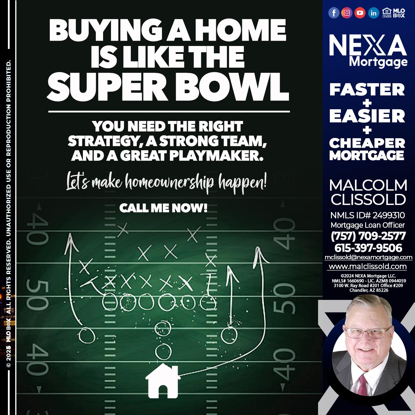 BUYING A HOME - Malcolm Clissold -Mortgage Loan Officer