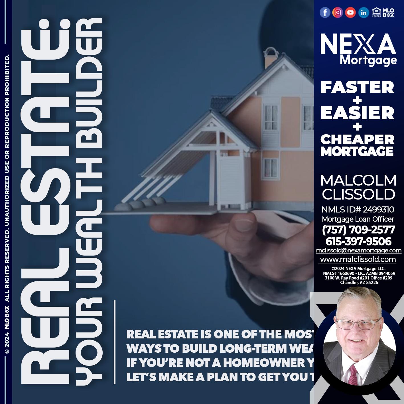 REAL ESTATE - Malcolm Clissold -Mortgage Loan Officer