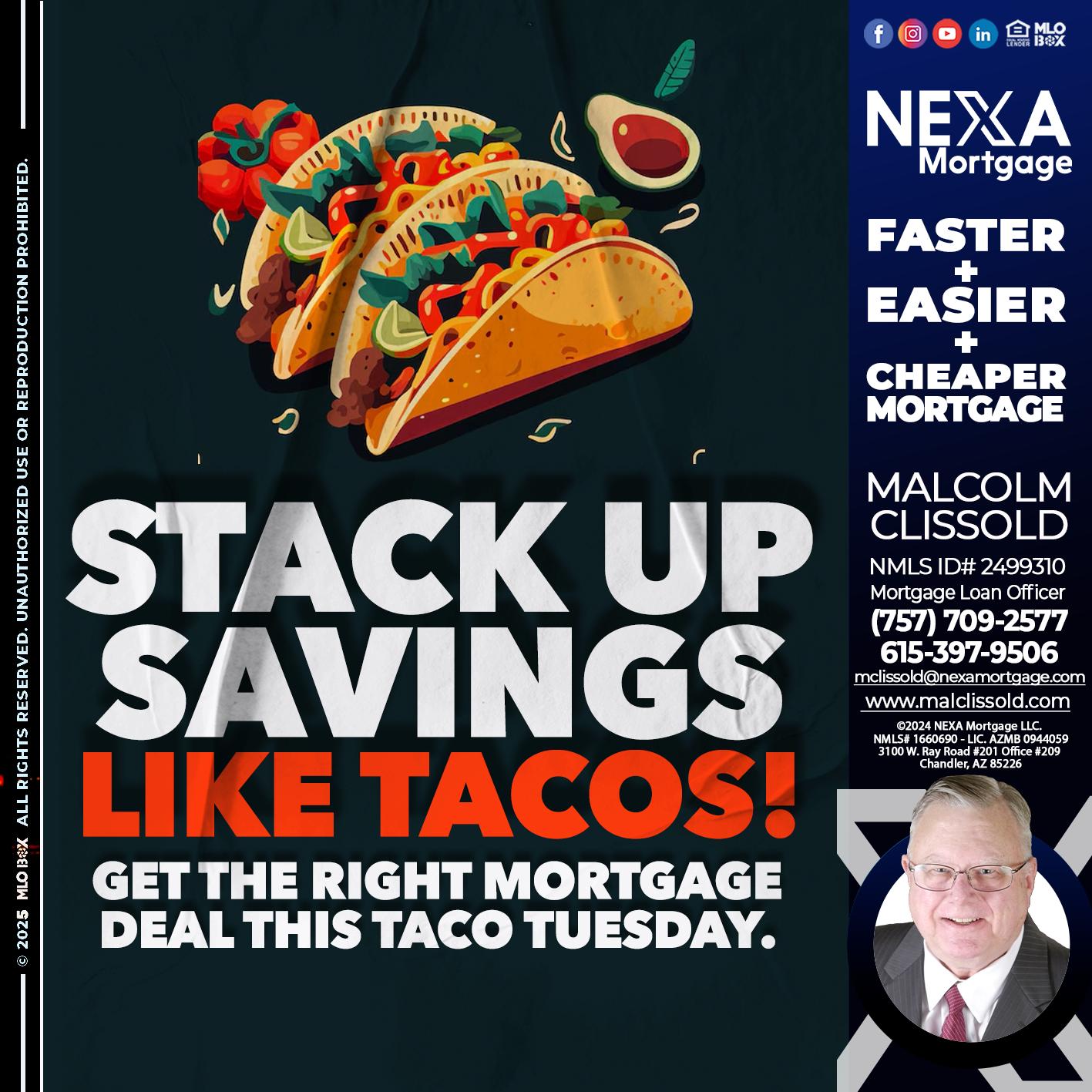 TACO TUESDAY - Malcolm Clissold -Mortgage Loan Officer