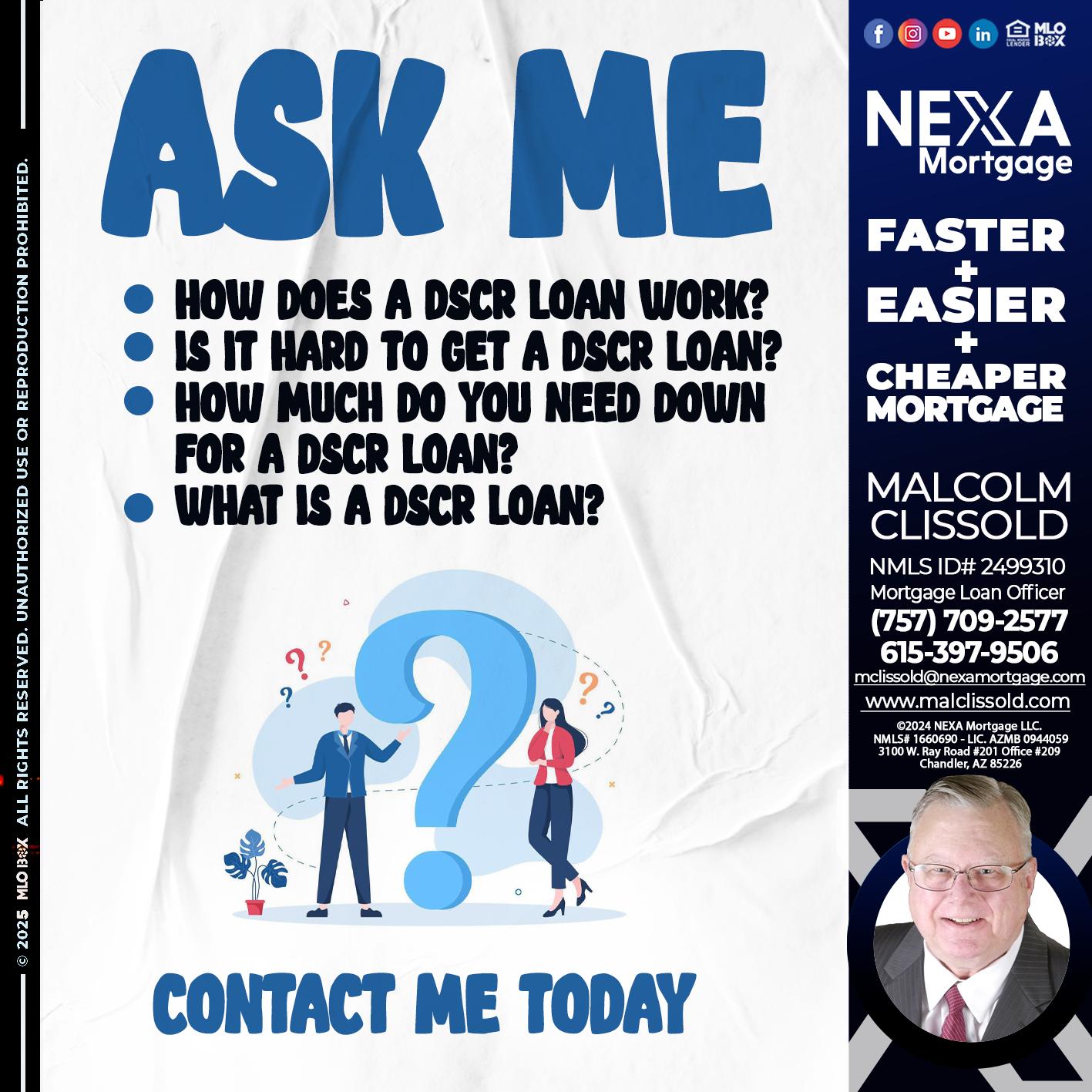 ASK ME - Malcolm Clissold -Mortgage Loan Officer