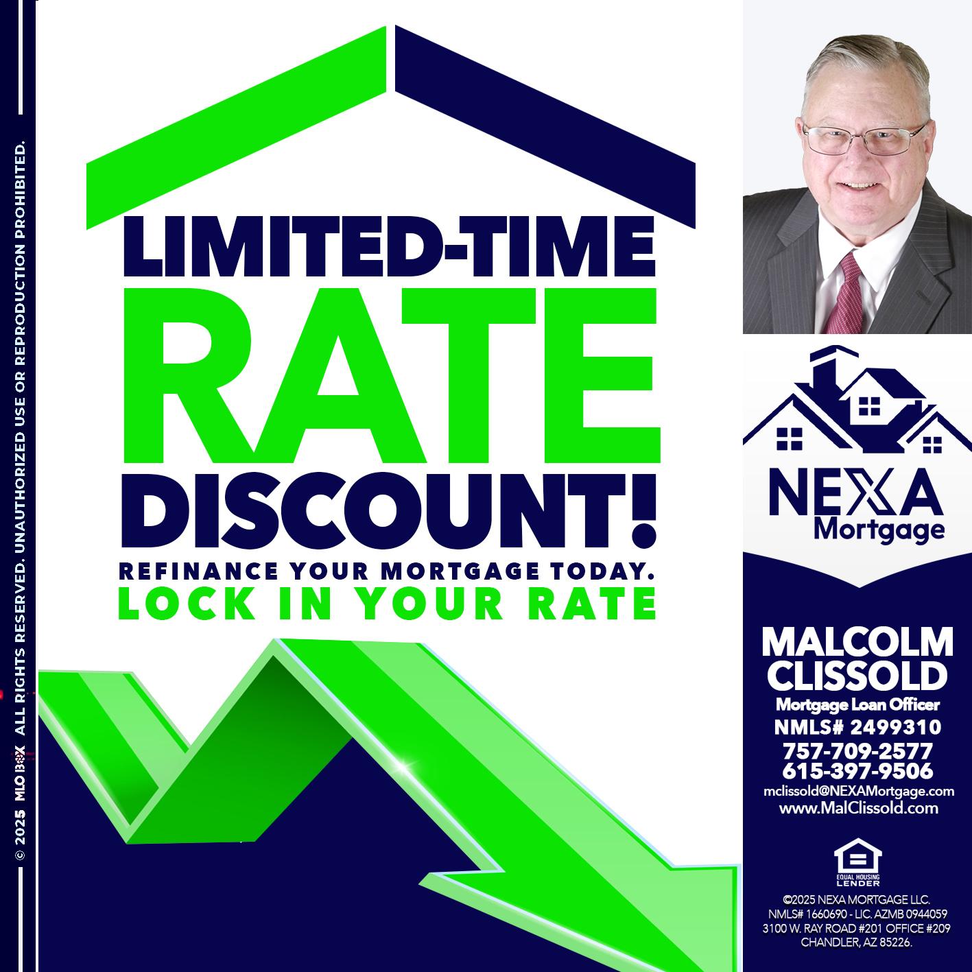 LIMITED TIME - Malcolm Clissold -Mortgage Loan Officer