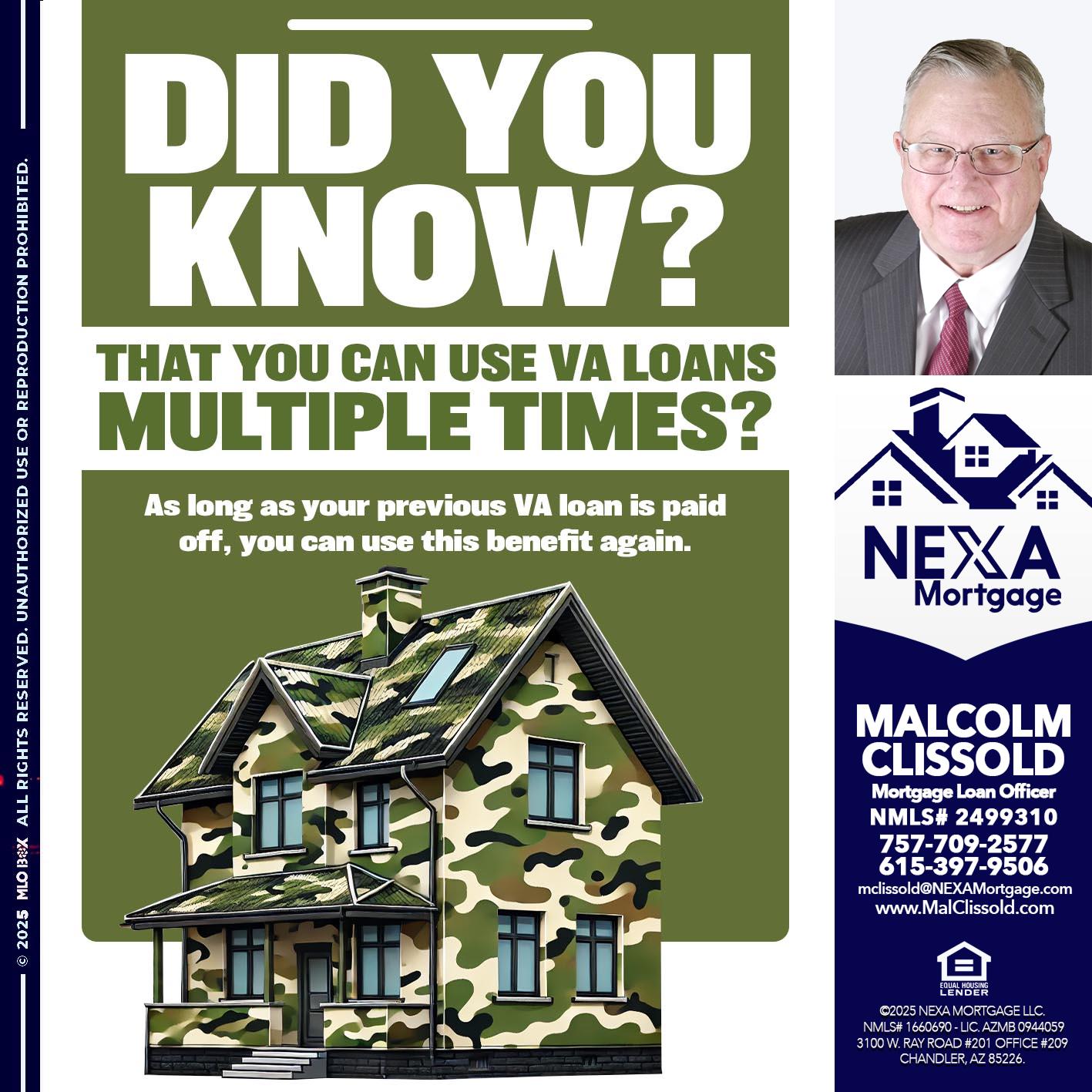 did you know - Malcolm Clissold -Mortgage Loan Officer