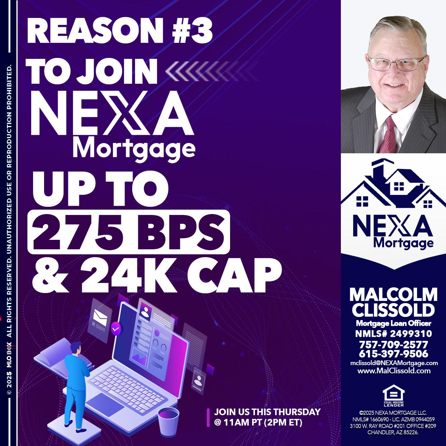 REASON 3 - Malcolm Clissold -Mortgage Loan Officer