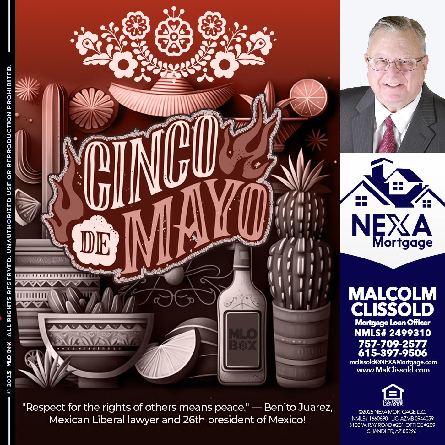 Feliz 5 de Mayo - Malcolm Clissold -Mortgage Loan Officer
