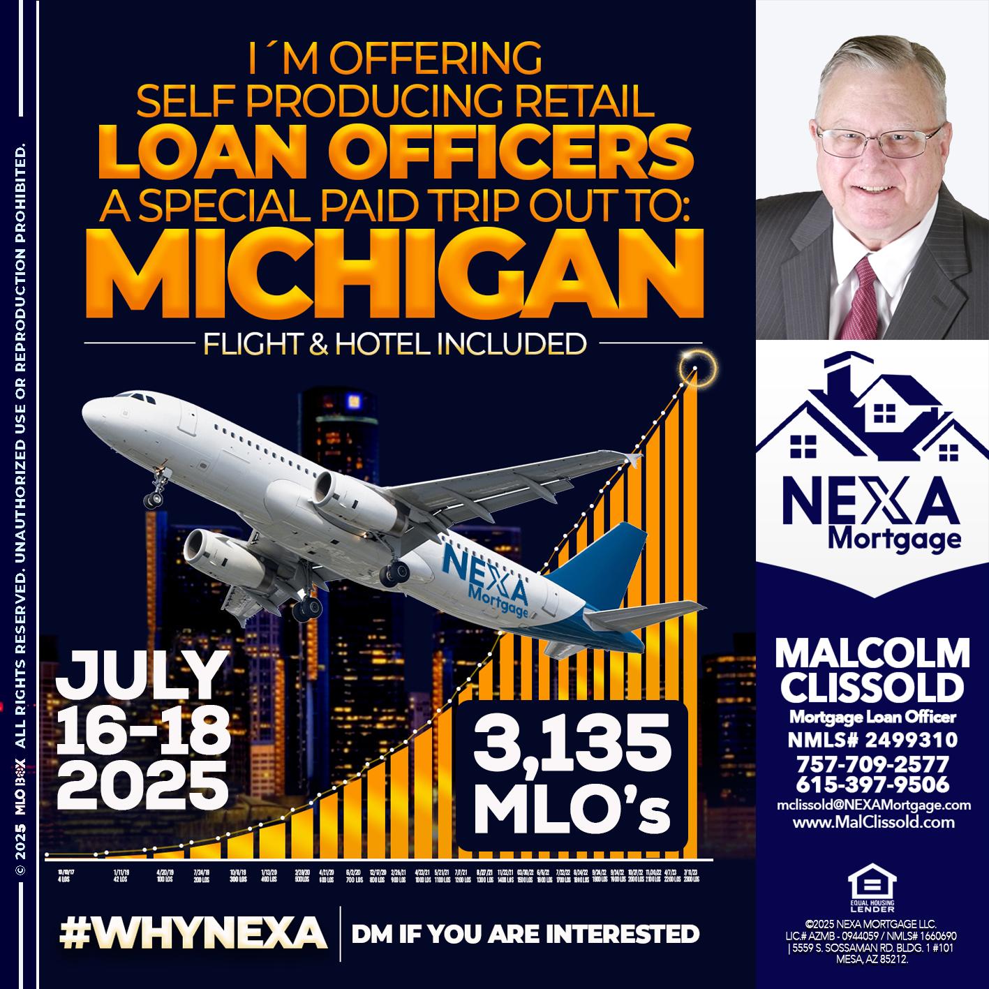 MICHIGAN TRIP - Malcolm Clissold -Mortgage Loan Officer