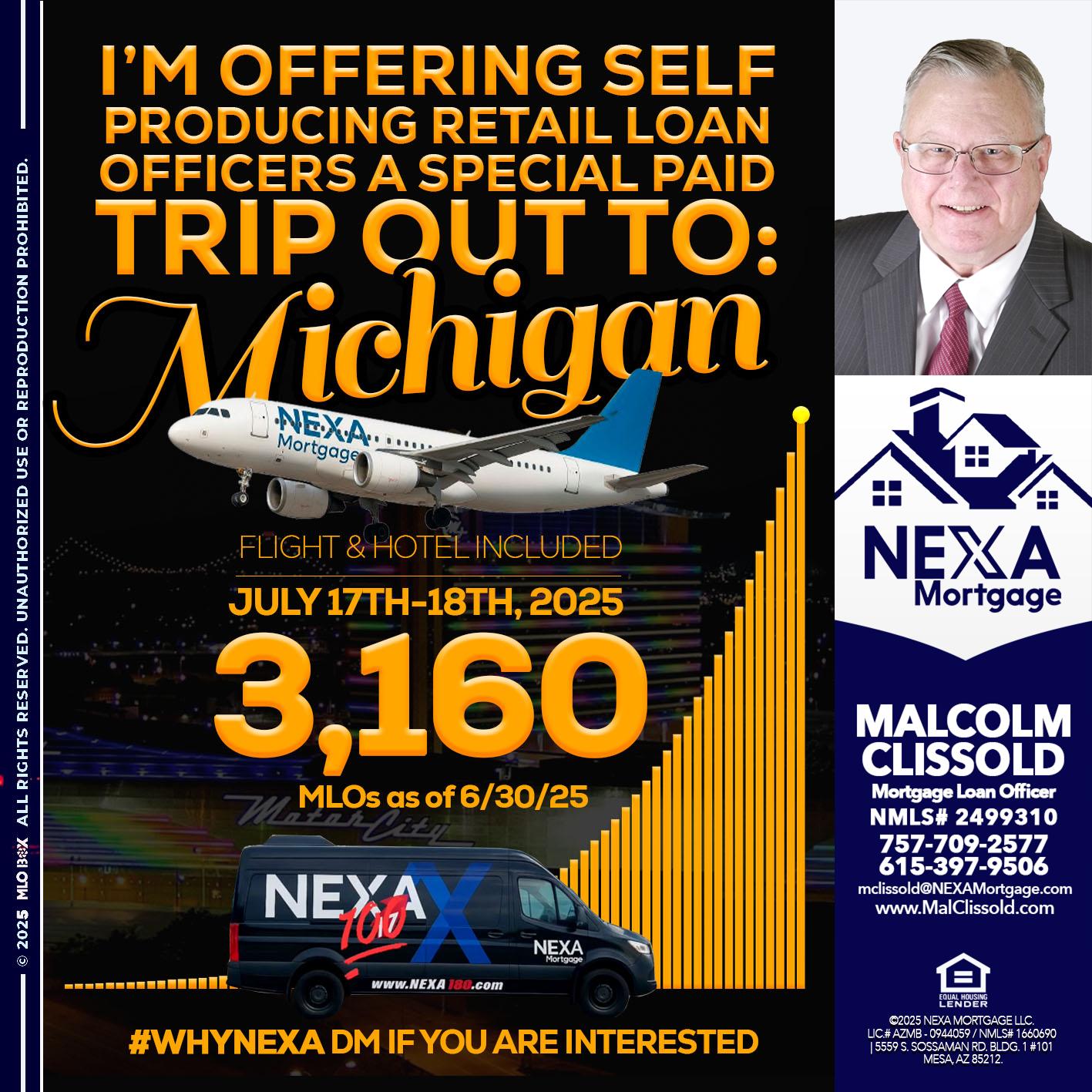 MICHIGAN TRIP - Malcolm Clissold -Mortgage Loan Officer