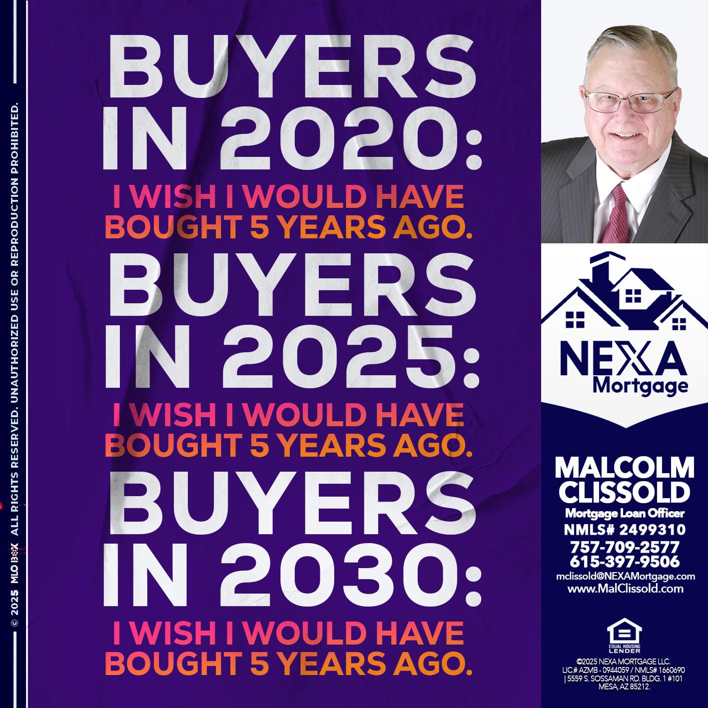 BUYERS IN 2020 - Malcolm Clissold -Mortgage Loan Officer