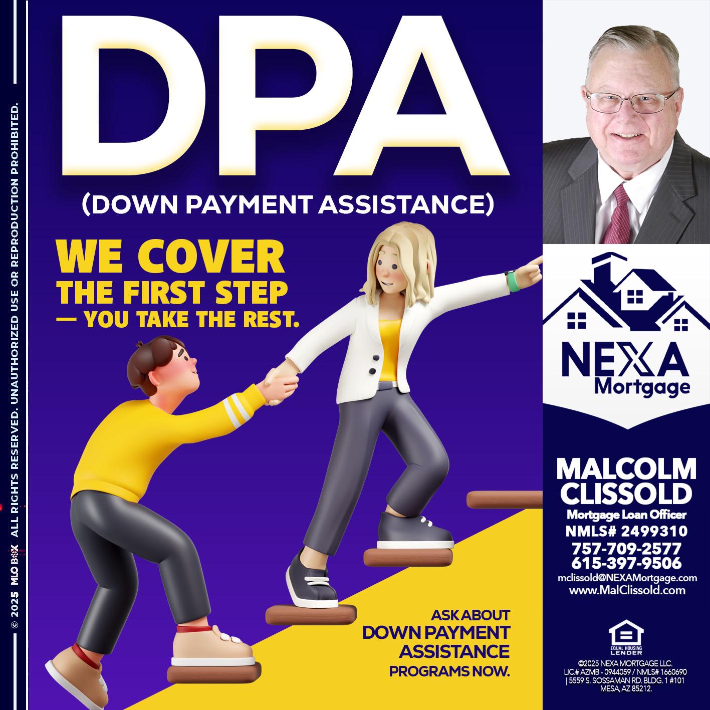 DPA LOANS - Malcolm Clissold -Mortgage Loan Officer