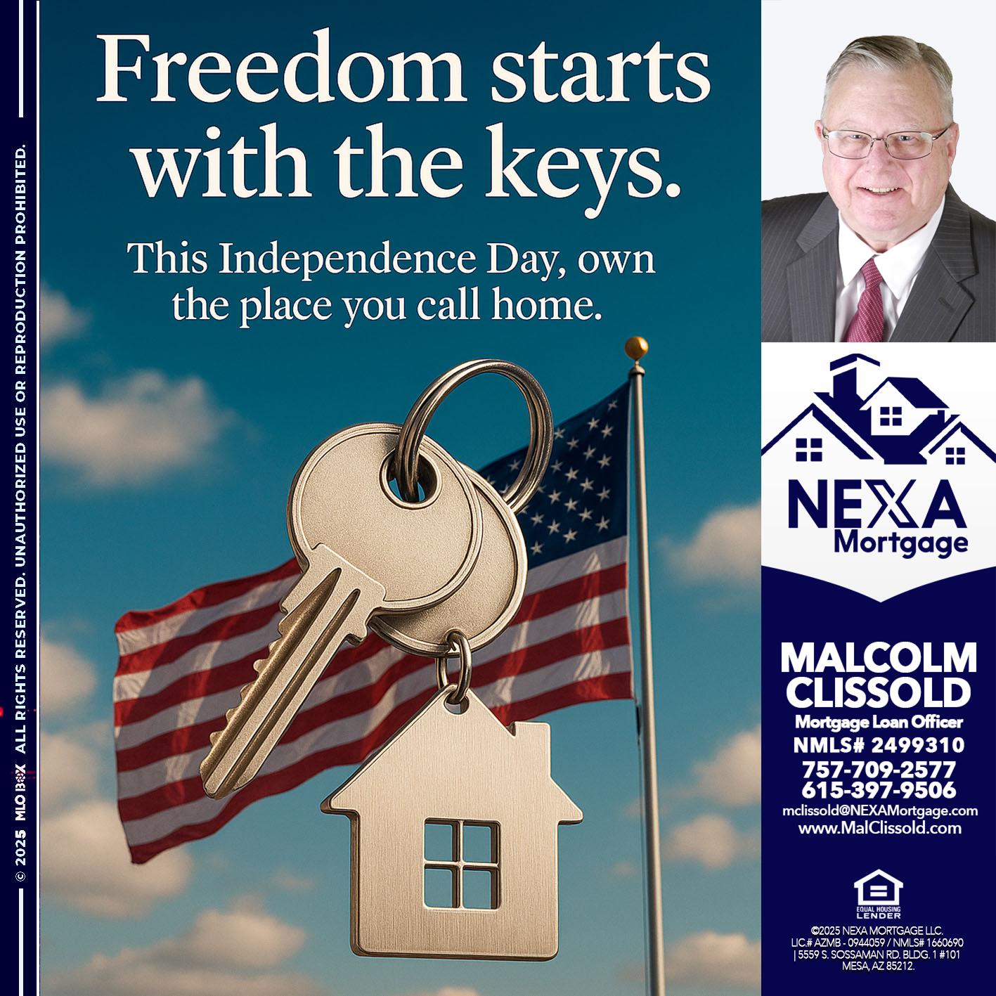 FREEDOM STARTS - Malcolm Clissold -Mortgage Loan Officer