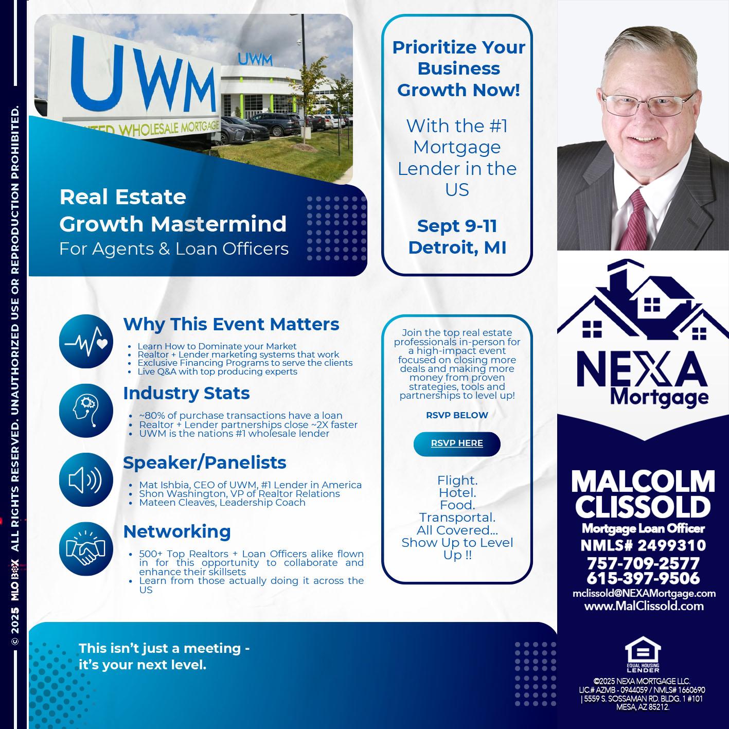 DETROIT TRIP - Malcolm Clissold -Mortgage Loan Officer