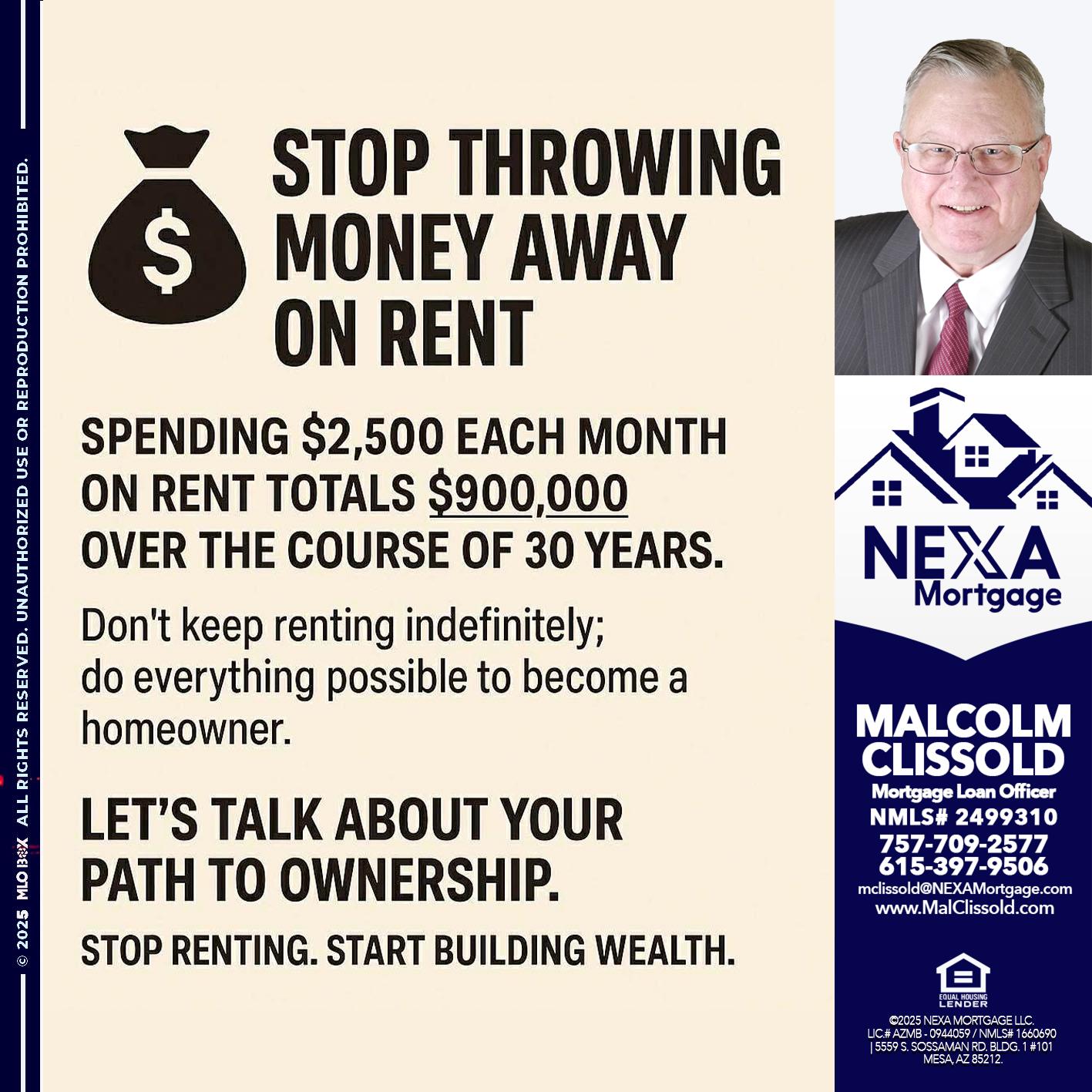 STOP THROWING - Malcolm Clissold -Mortgage Loan Officer
