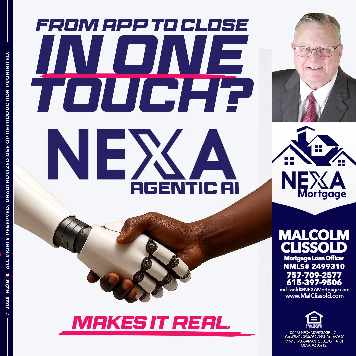 IN ONE TOUCH - Malcolm Clissold -Mortgage Loan Officer