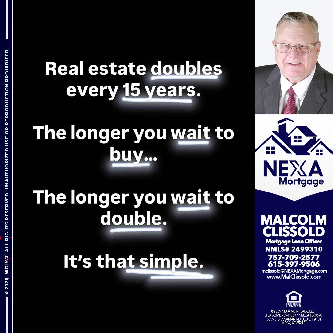 REAL ESTATE - Malcolm Clissold -Mortgage Loan Officer