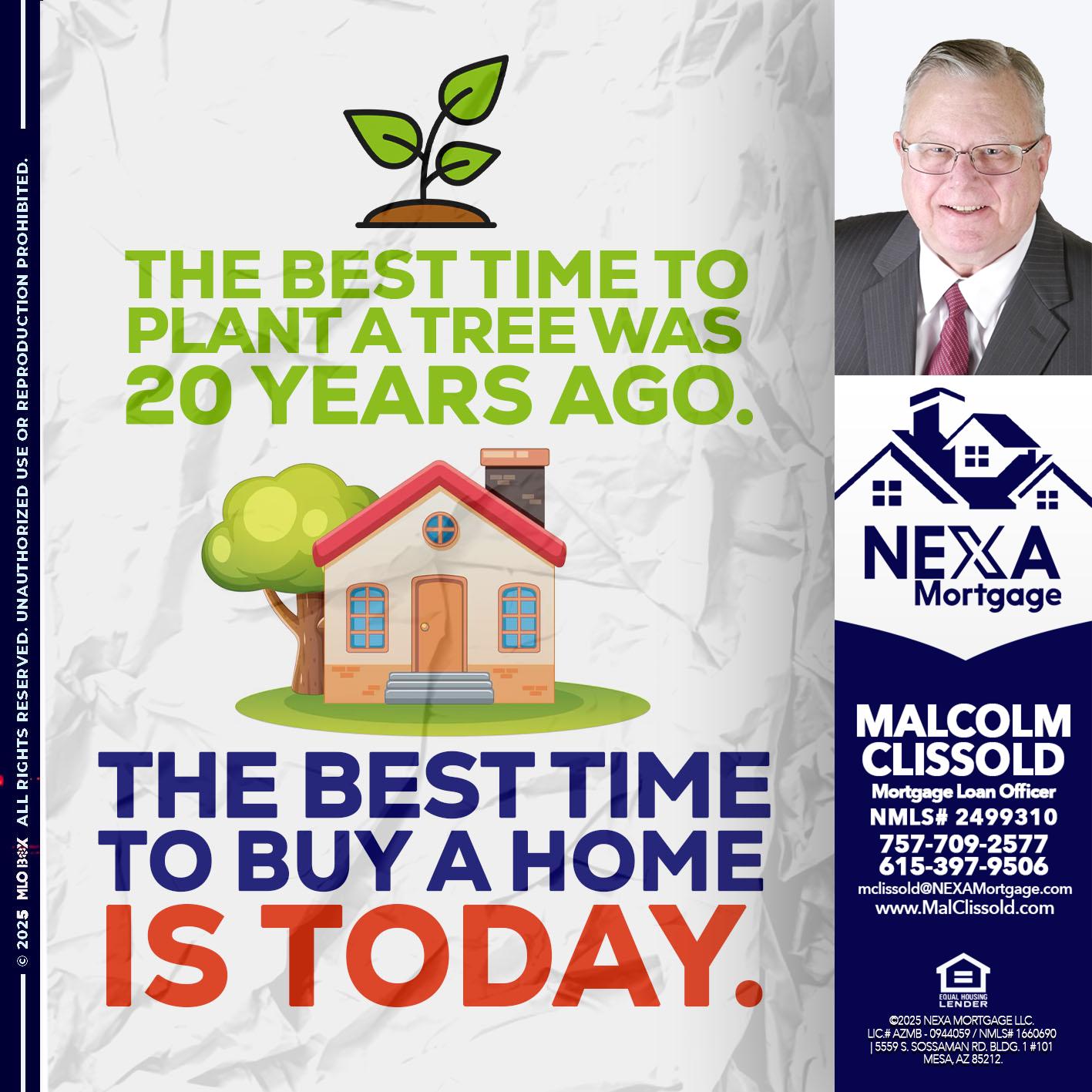 BEST TIME TO - Malcolm Clissold -Mortgage Loan Officer