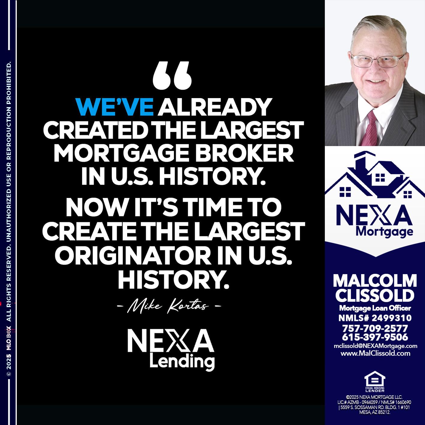 MIKE KORTAS - Malcolm Clissold -Mortgage Loan Officer