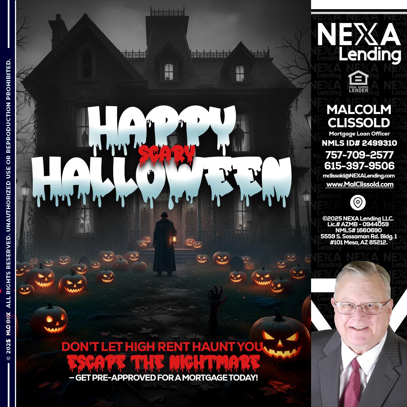 HAPPY HALLOWEEN - Malcolm Clissold -Mortgage Loan Officer