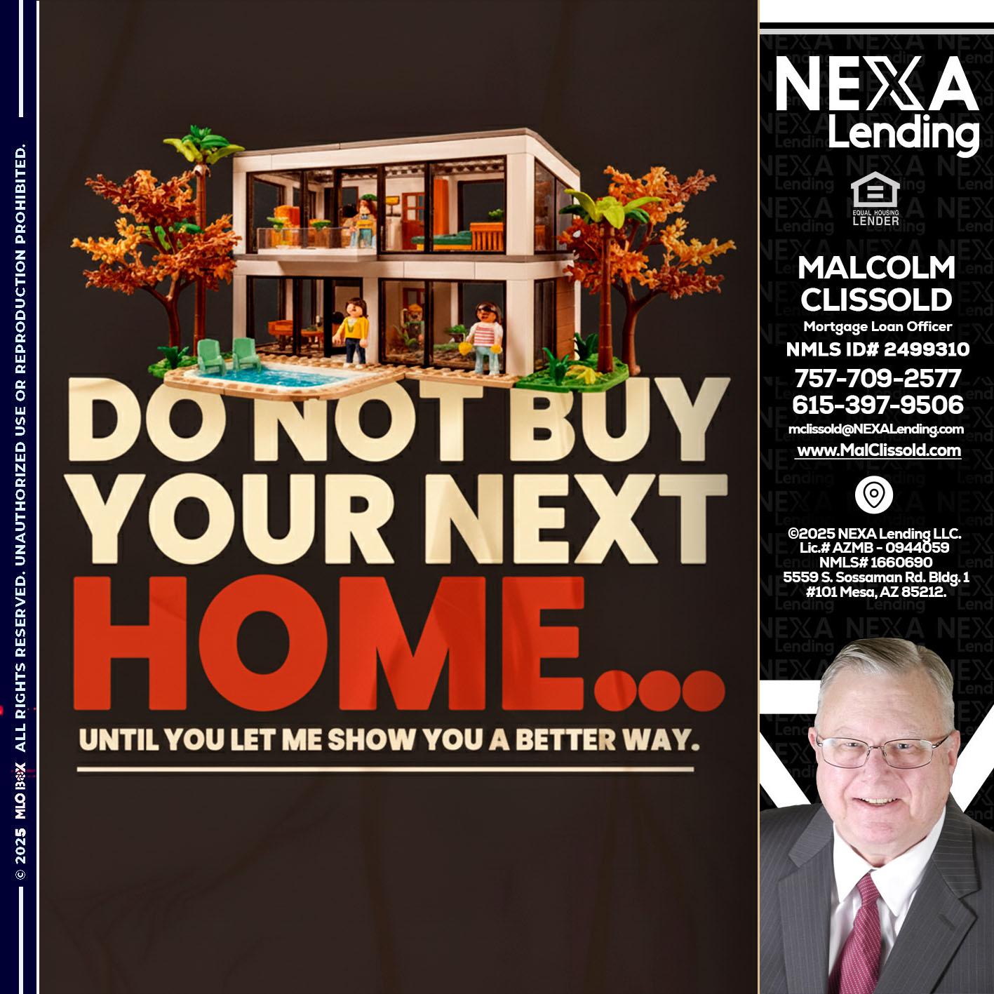 DO NOT BUY - Malcolm Clissold -Mortgage Loan Officer