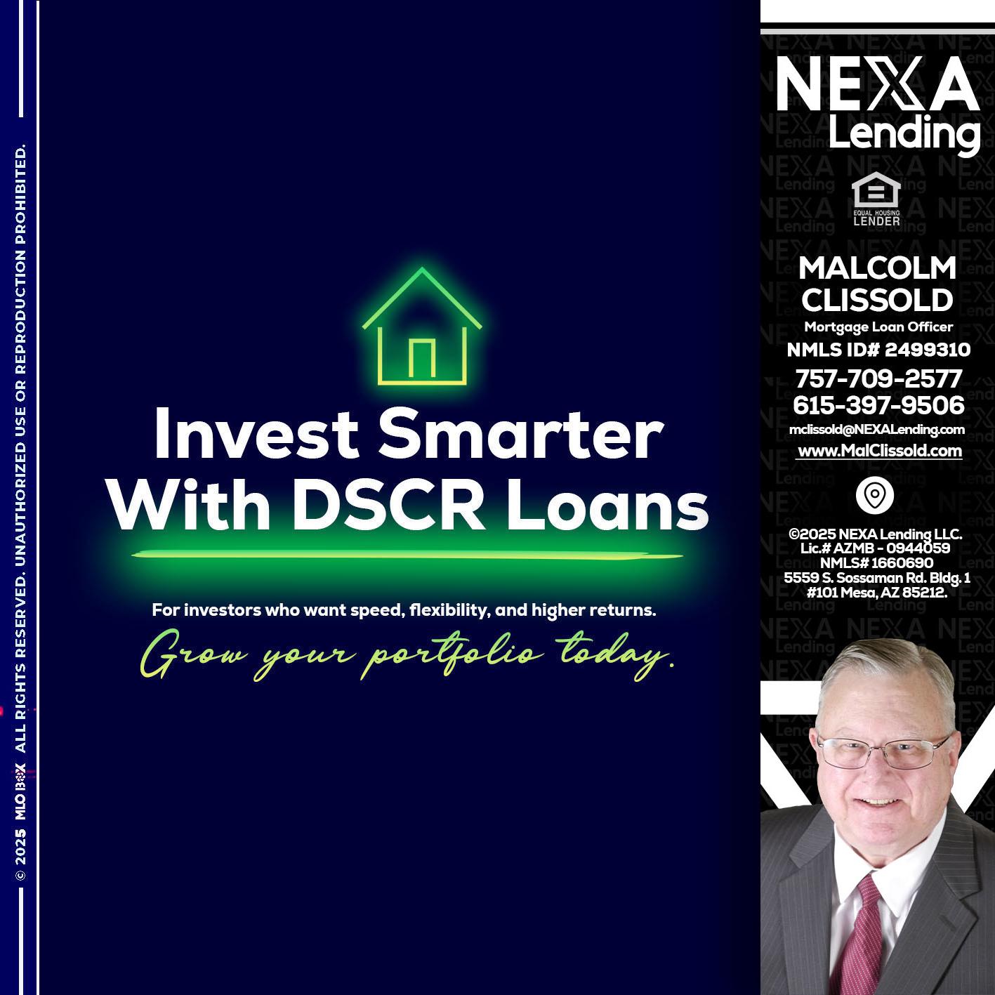 DSCR - Malcolm Clissold -Mortgage Loan Officer
