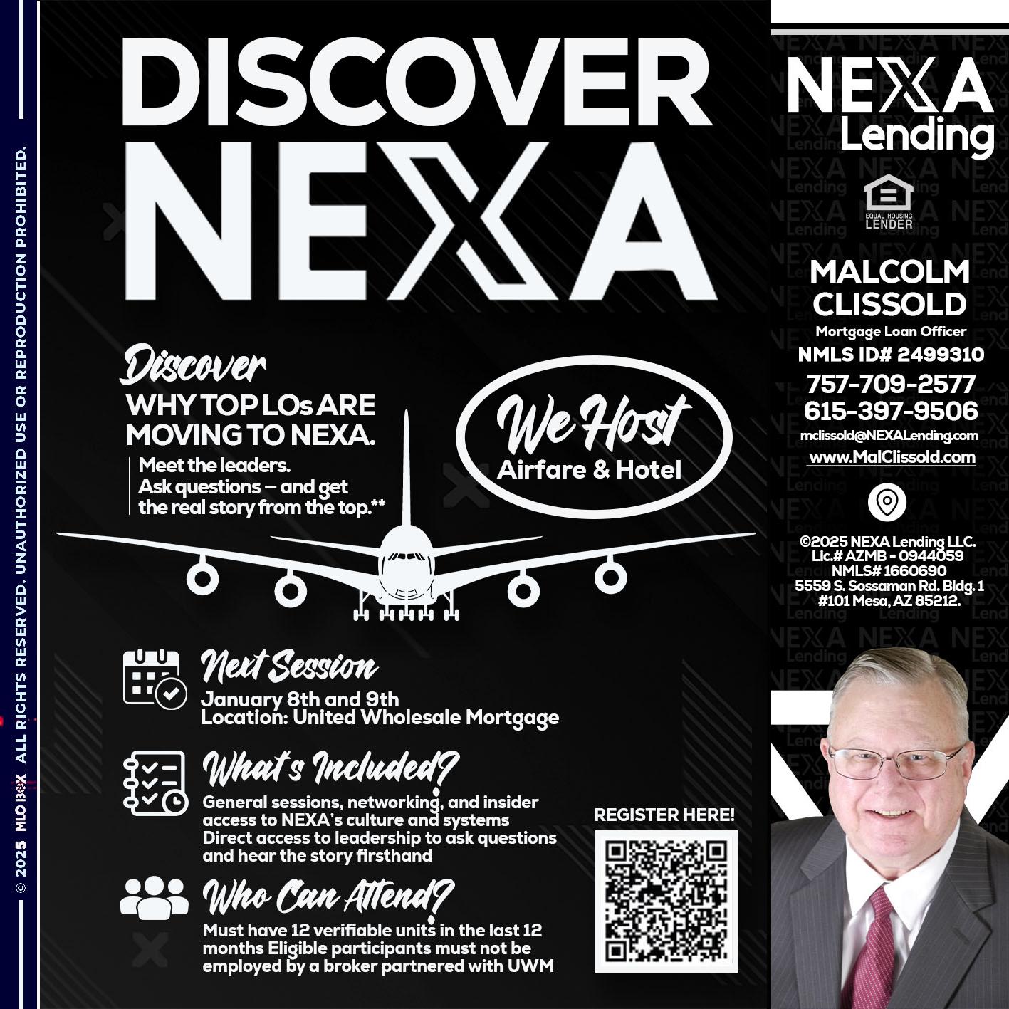 DISCOVER NEXA - Malcolm Clissold -Mortgage Loan Officer