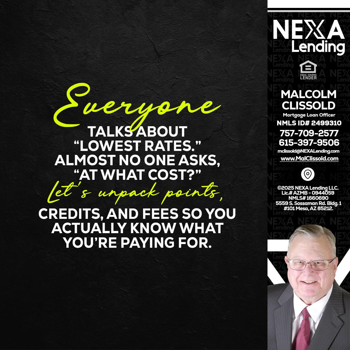 EVERYONE - Malcolm Clissold -Mortgage Loan Officer