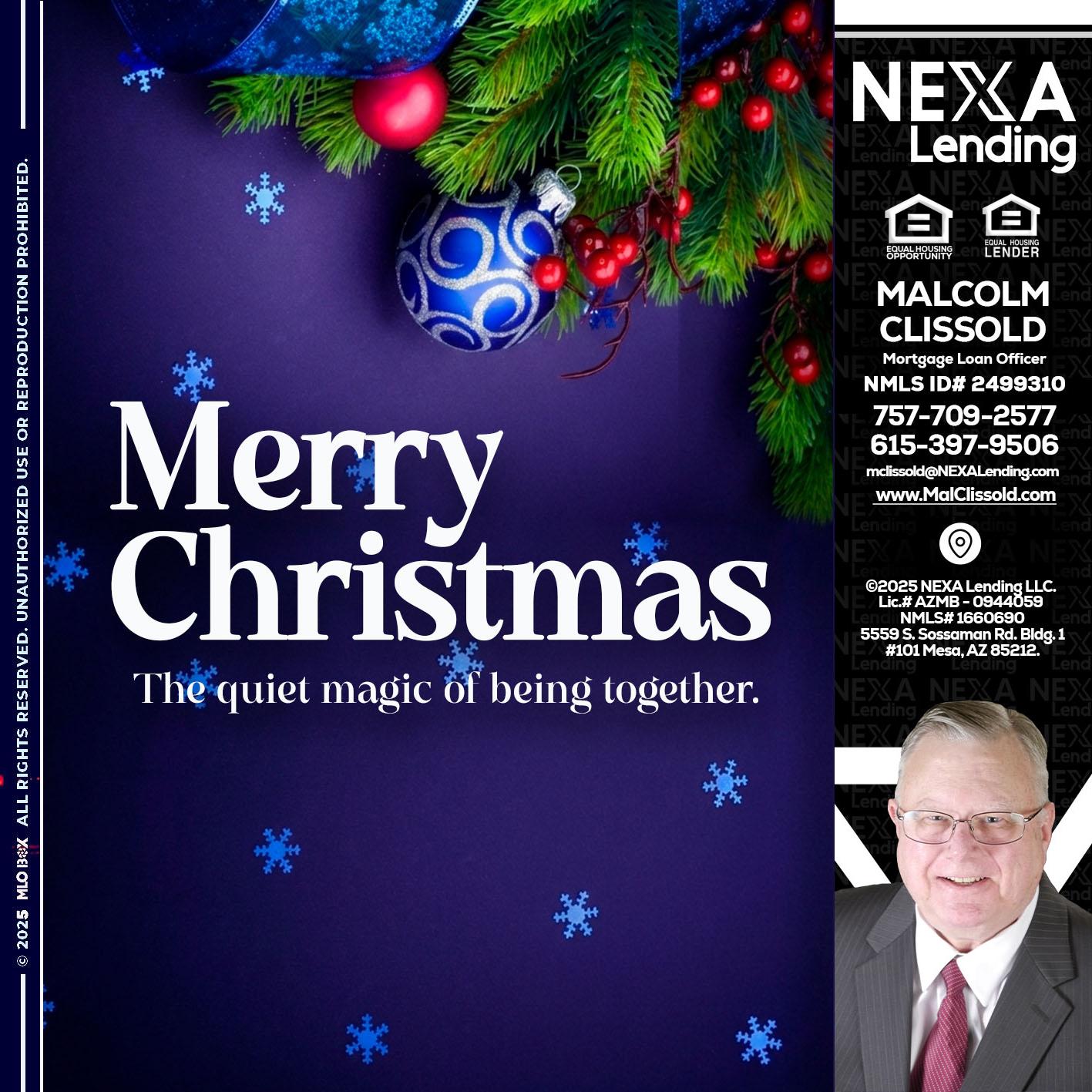 merry christmas - Malcolm Clissold -Mortgage Loan Officer