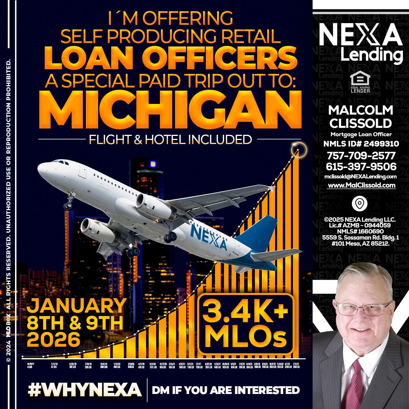 MICHIGAN TRIP - Malcolm Clissold -Mortgage Loan Officer