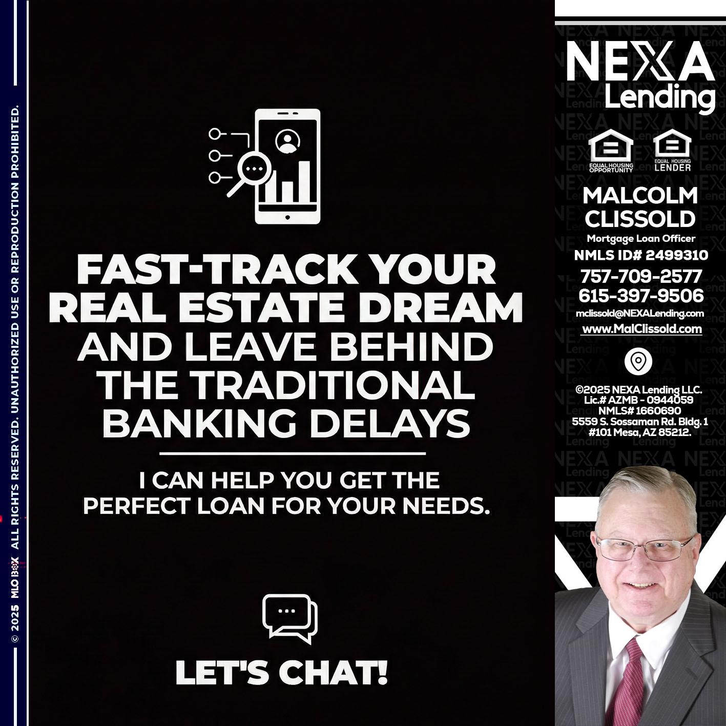 FAST TRACK - Malcolm Clissold -Mortgage Loan Officer