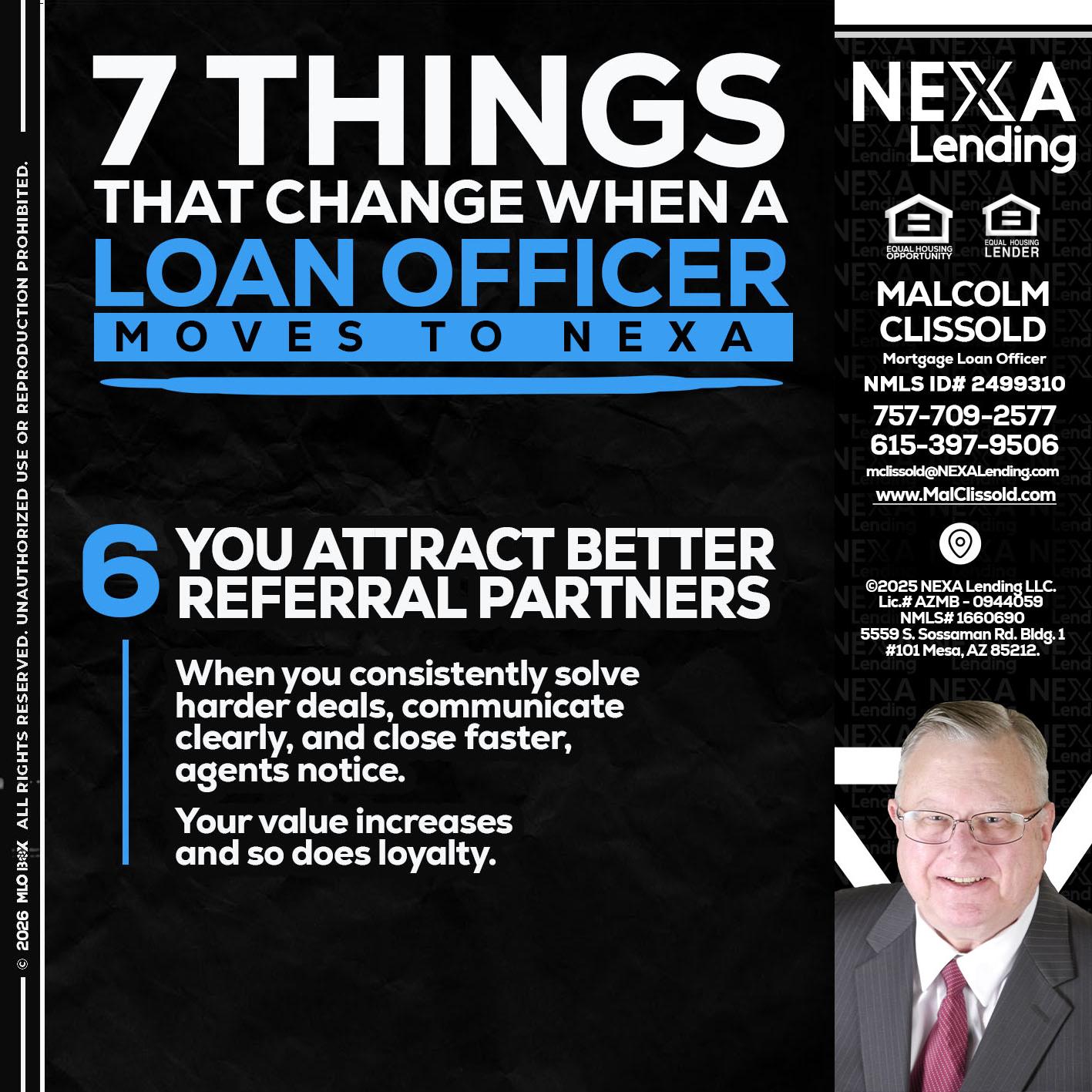 7 THINGS (6) - Malcolm Clissold -Mortgage Loan Officer