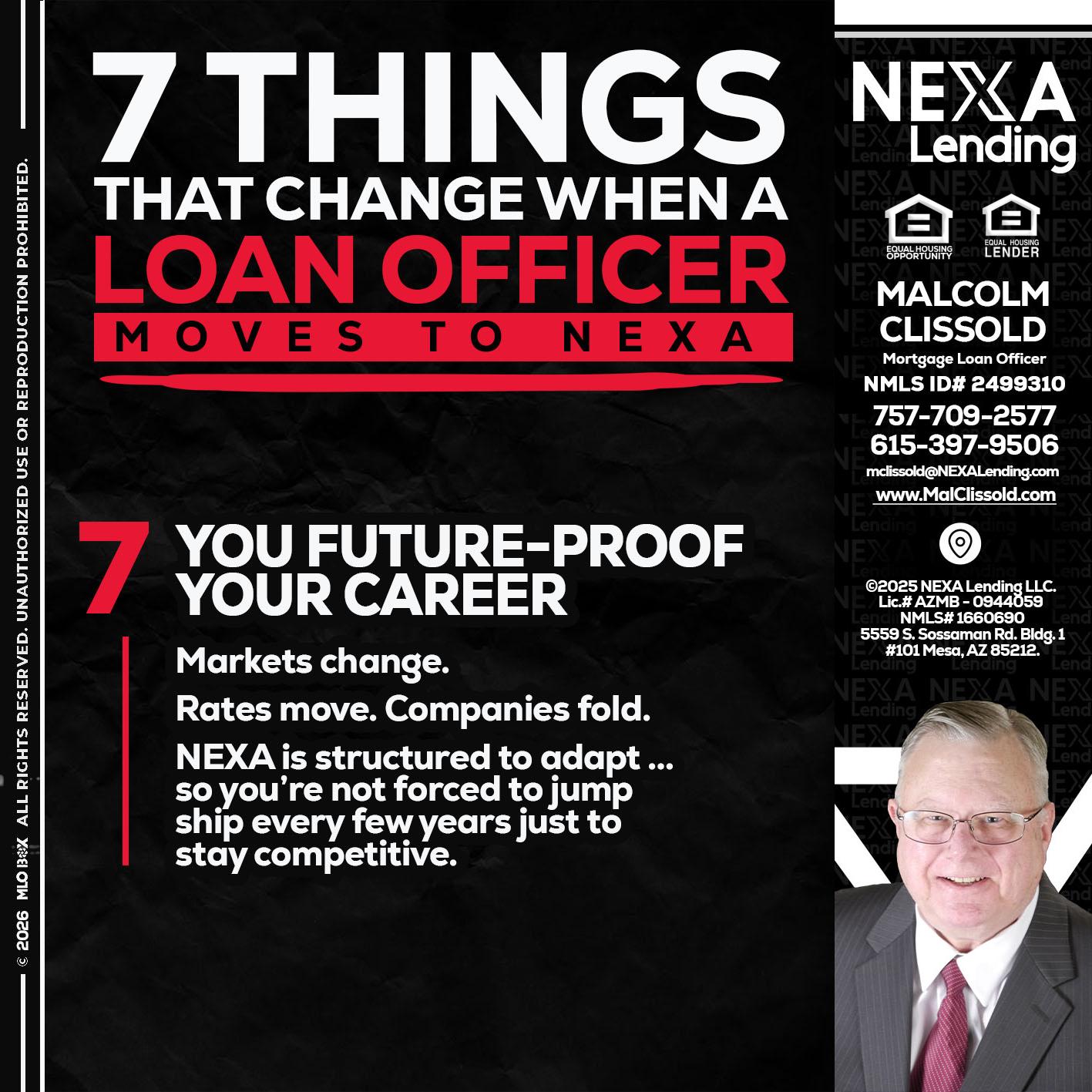 7 THINGS (7) - Malcolm Clissold -Mortgage Loan Officer