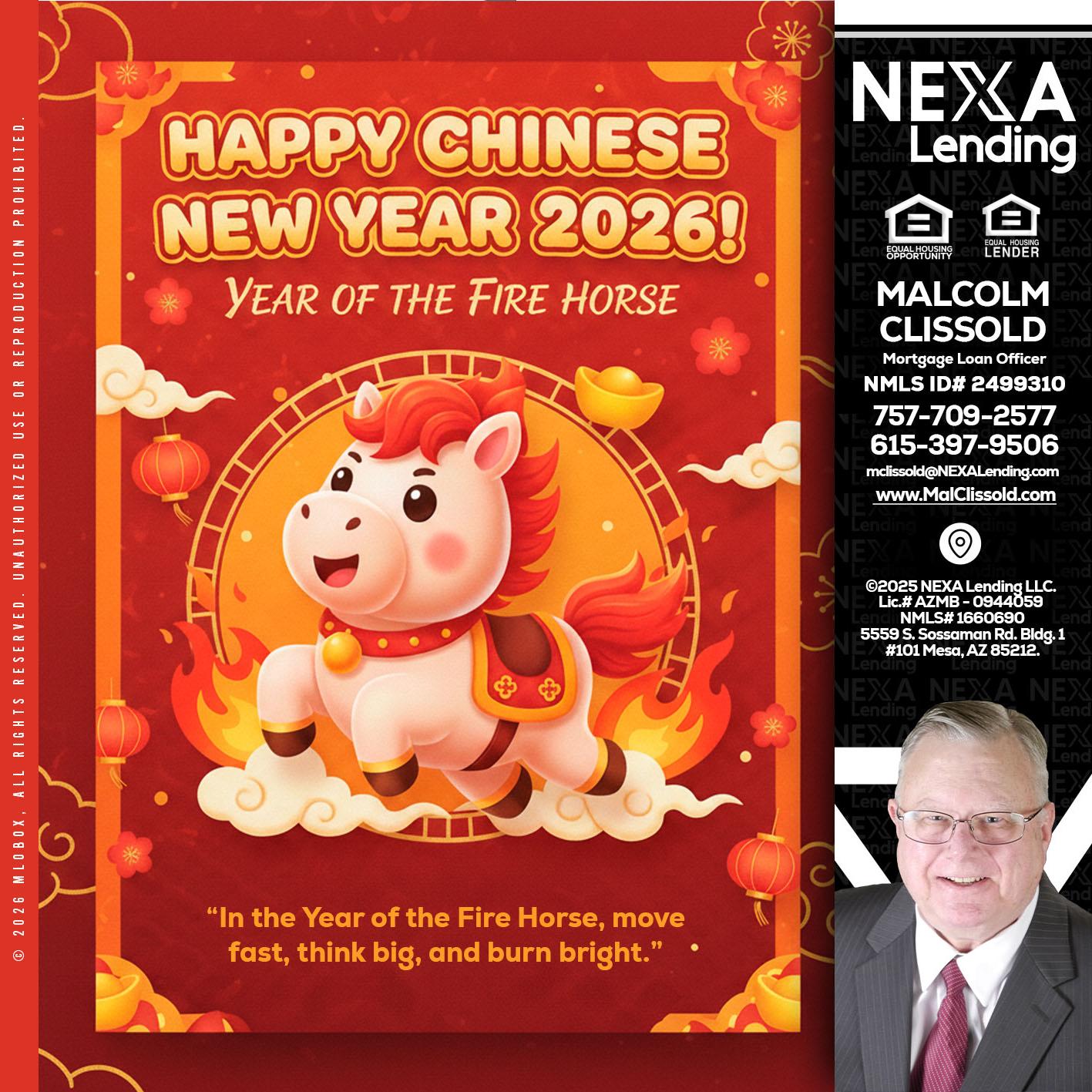 happy Chinese new year - Malcolm Clissold -Mortgage Loan Officer