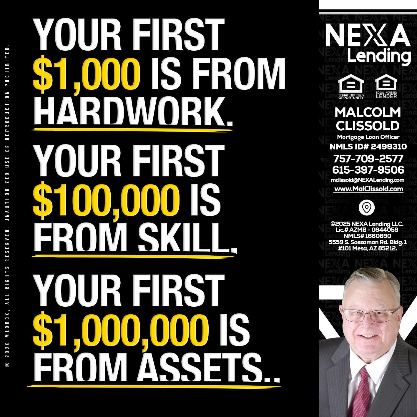 YOUR FIRST $1000 - Malcolm Clissold -Mortgage Loan Officer