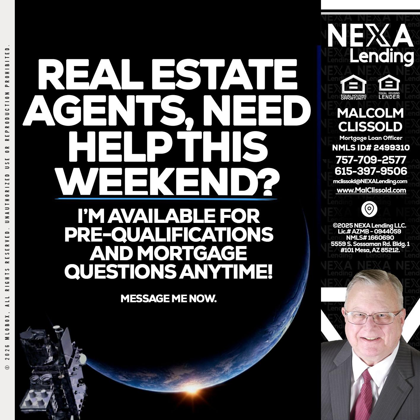 REAL ESTATE AGENTS - Malcolm Clissold -Mortgage Loan Officer
