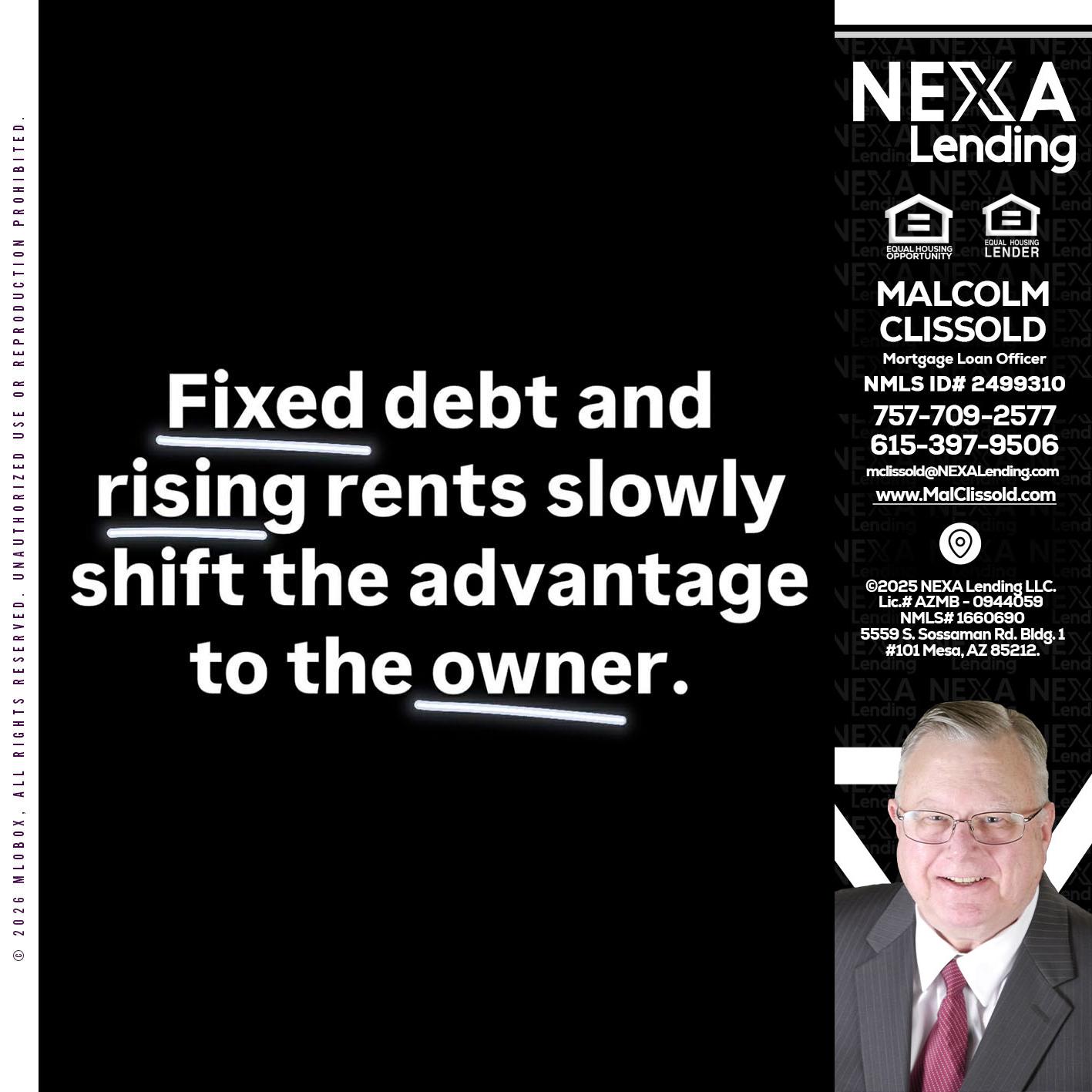 FIXED DEBT - Malcolm Clissold -Mortgage Loan Officer