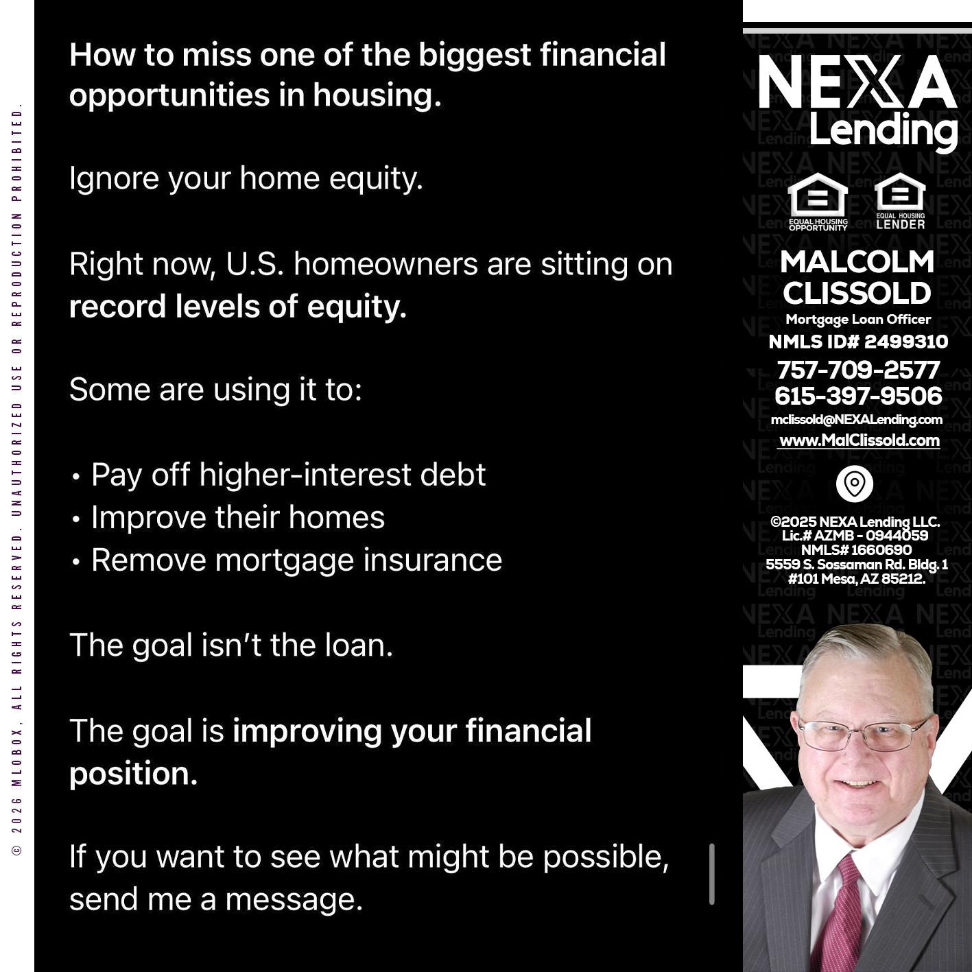 how to miss - Malcolm Clissold -Mortgage Loan Officer