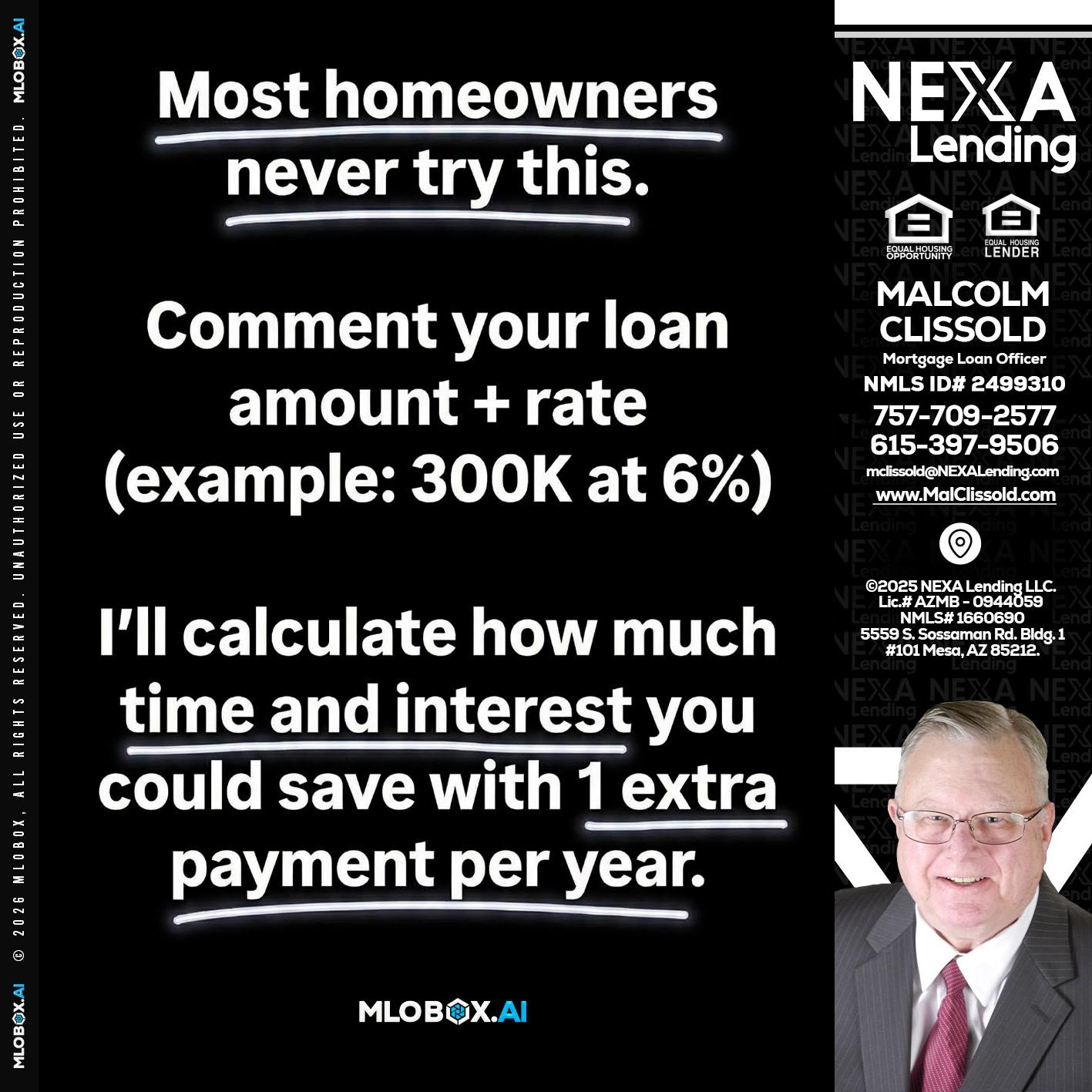 most owners - Malcolm Clissold -Mortgage Loan Officer