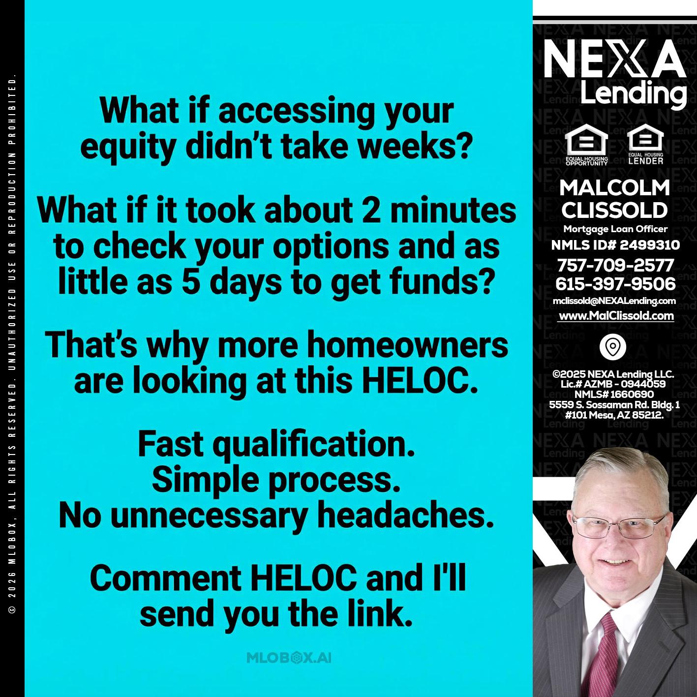 what if - Malcolm Clissold -Mortgage Loan Officer