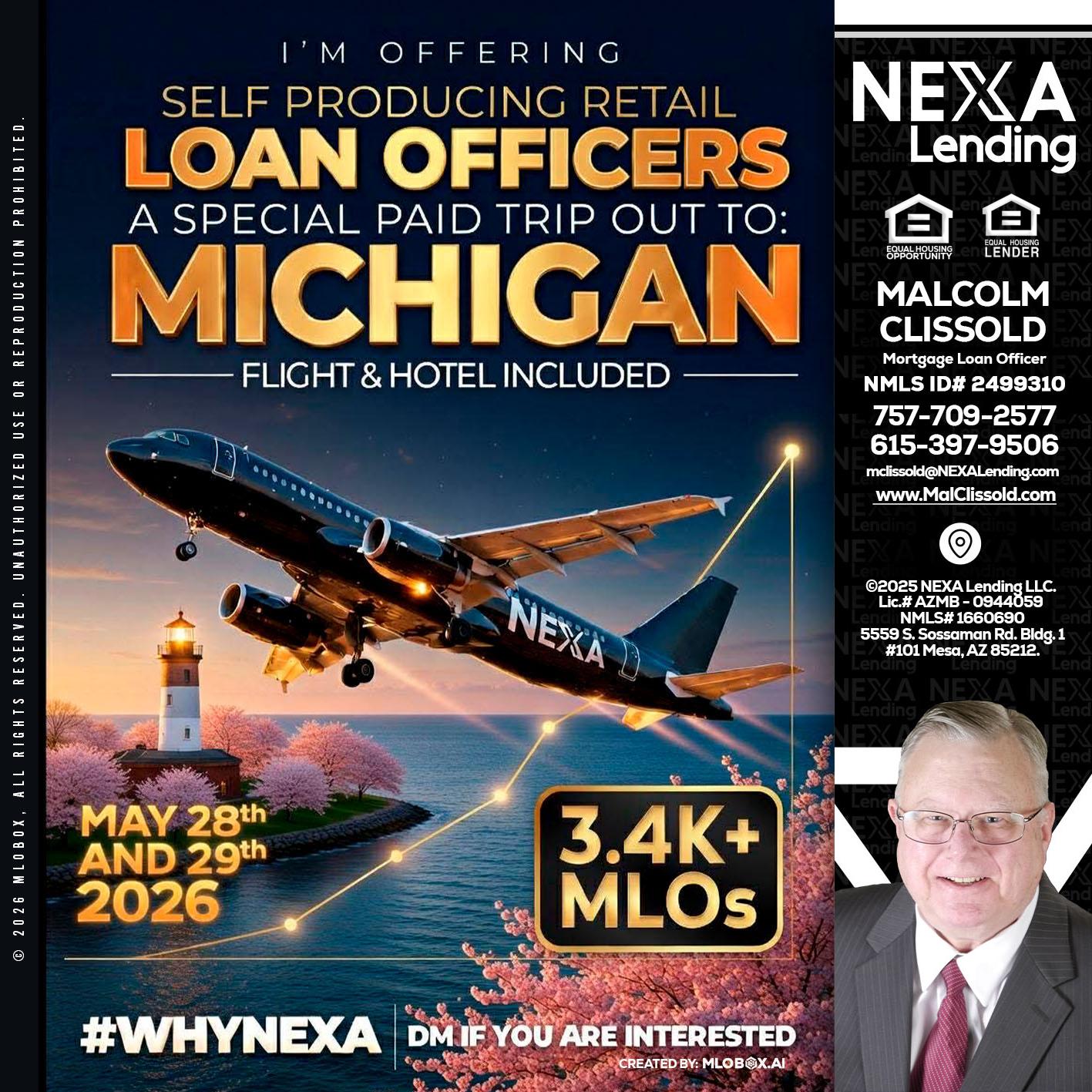 MICHIGAN TRIP - Malcolm Clissold -Mortgage Loan Officer