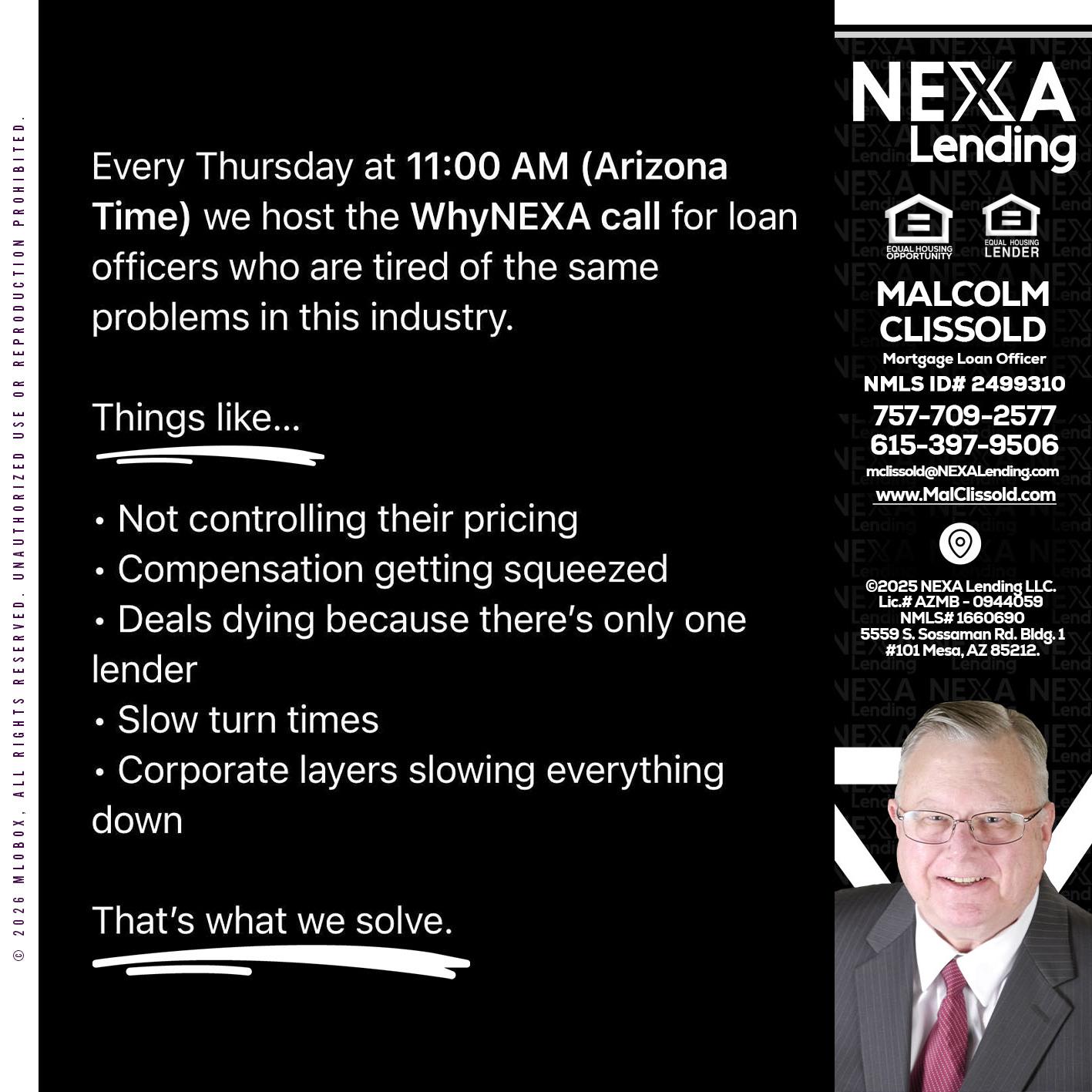 WHY NEXA - Malcolm Clissold -Mortgage Loan Officer
