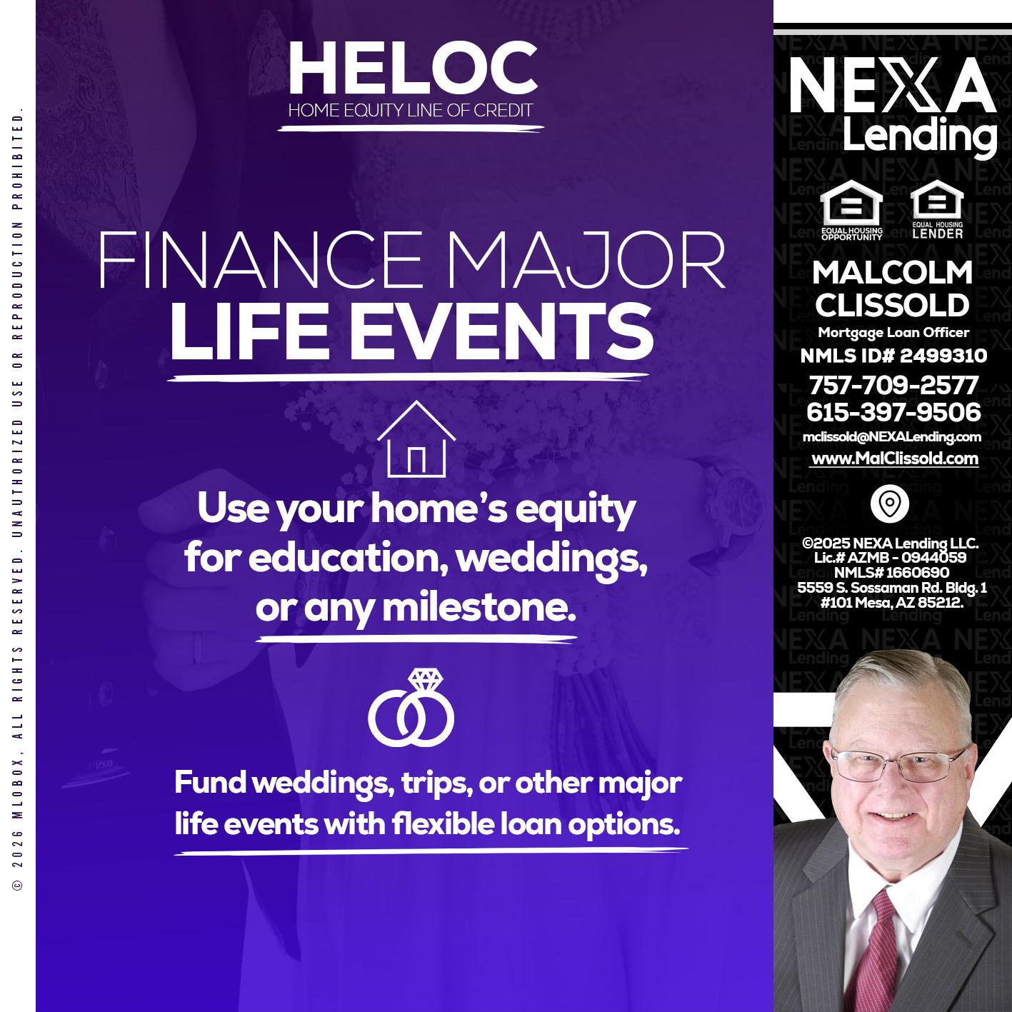 HELOC - Malcolm Clissold -Mortgage Loan Officer