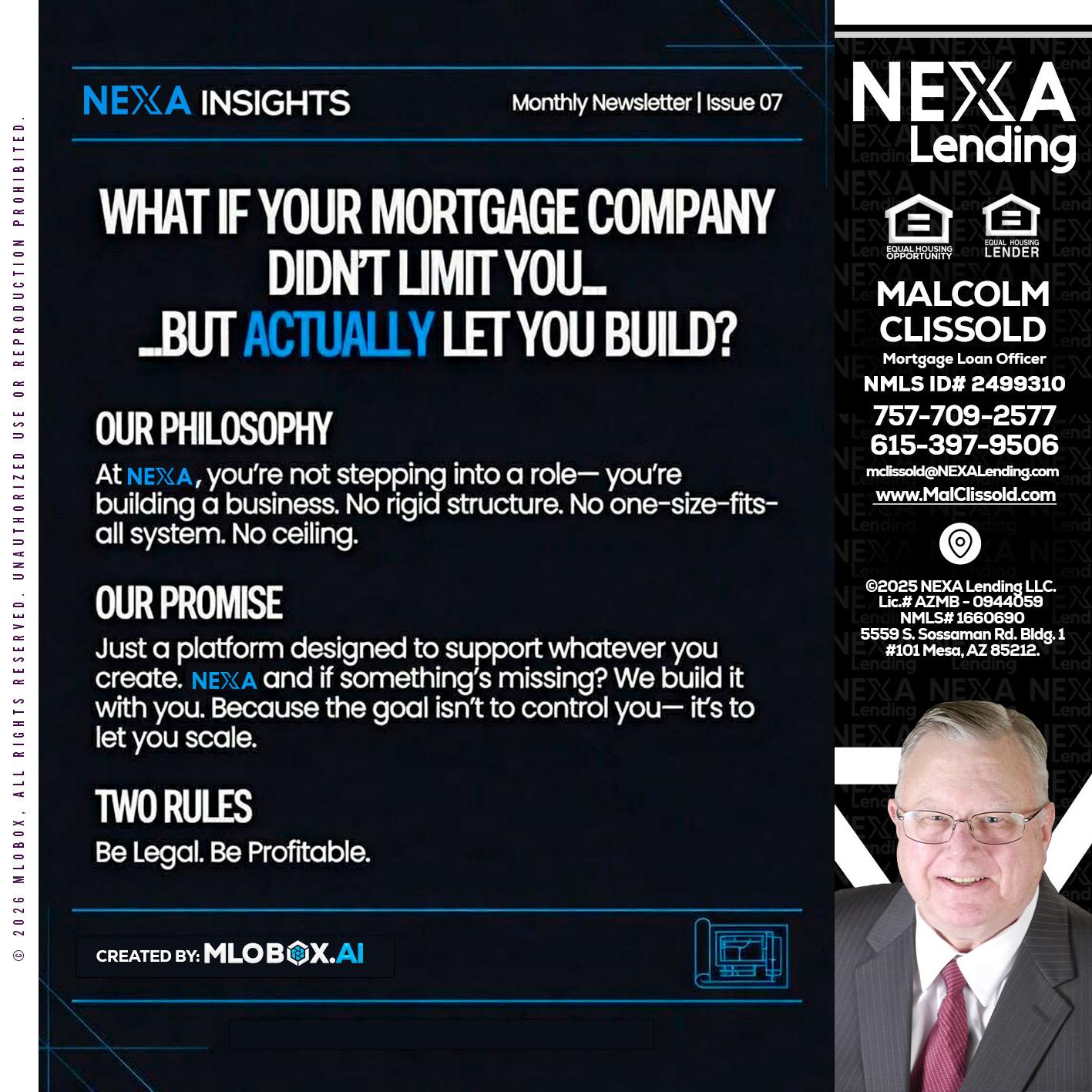 NEXA INSIGHTS - Malcolm Clissold -Mortgage Loan Officer