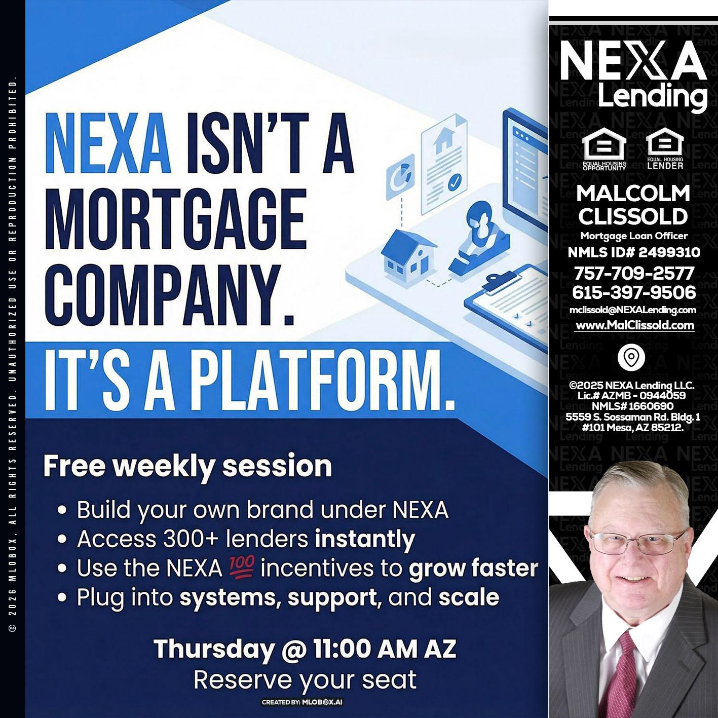 NEXA ISNT - Malcolm Clissold -Mortgage Loan Officer