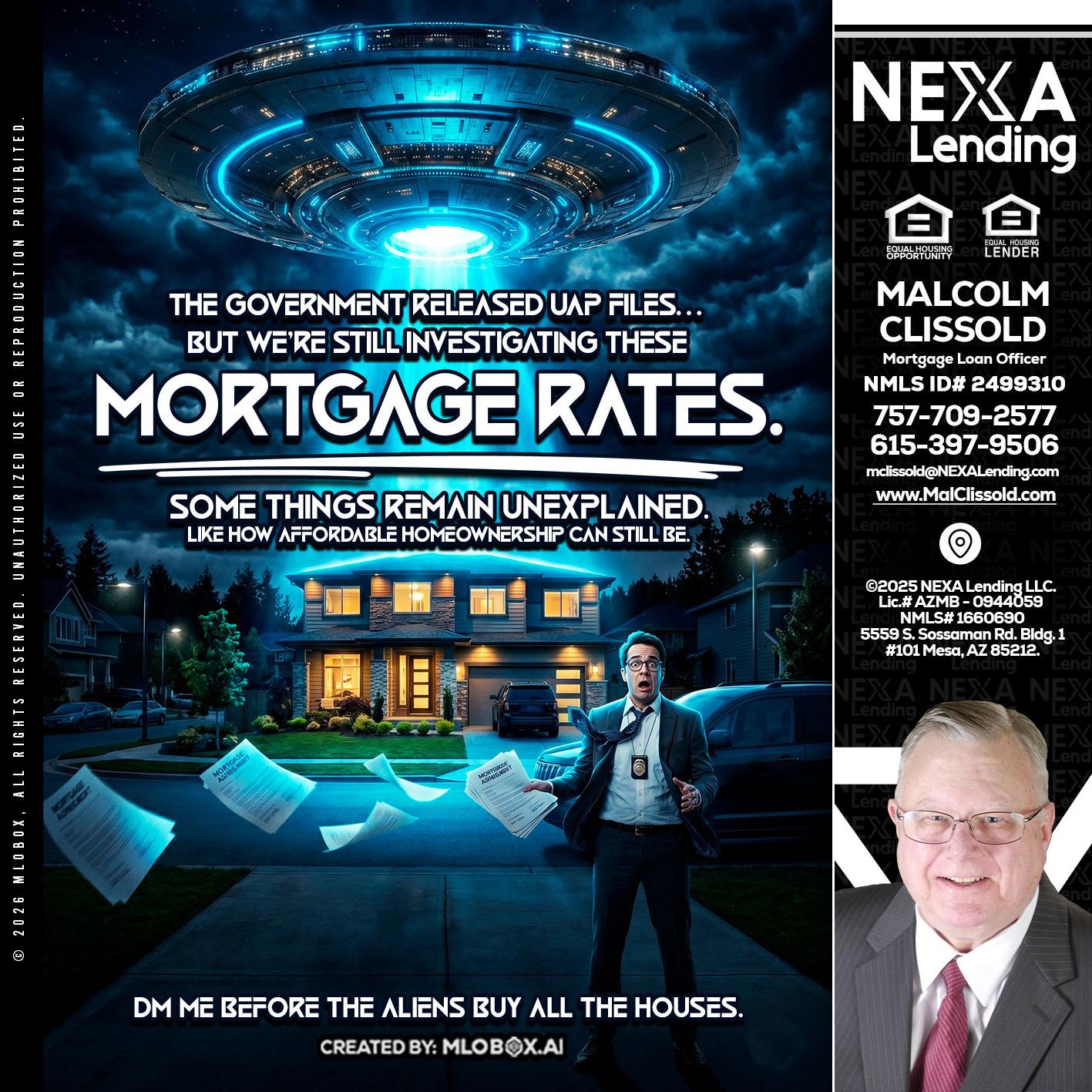 MORTGAGE RATES - Malcolm Clissold -Mortgage Loan Officer