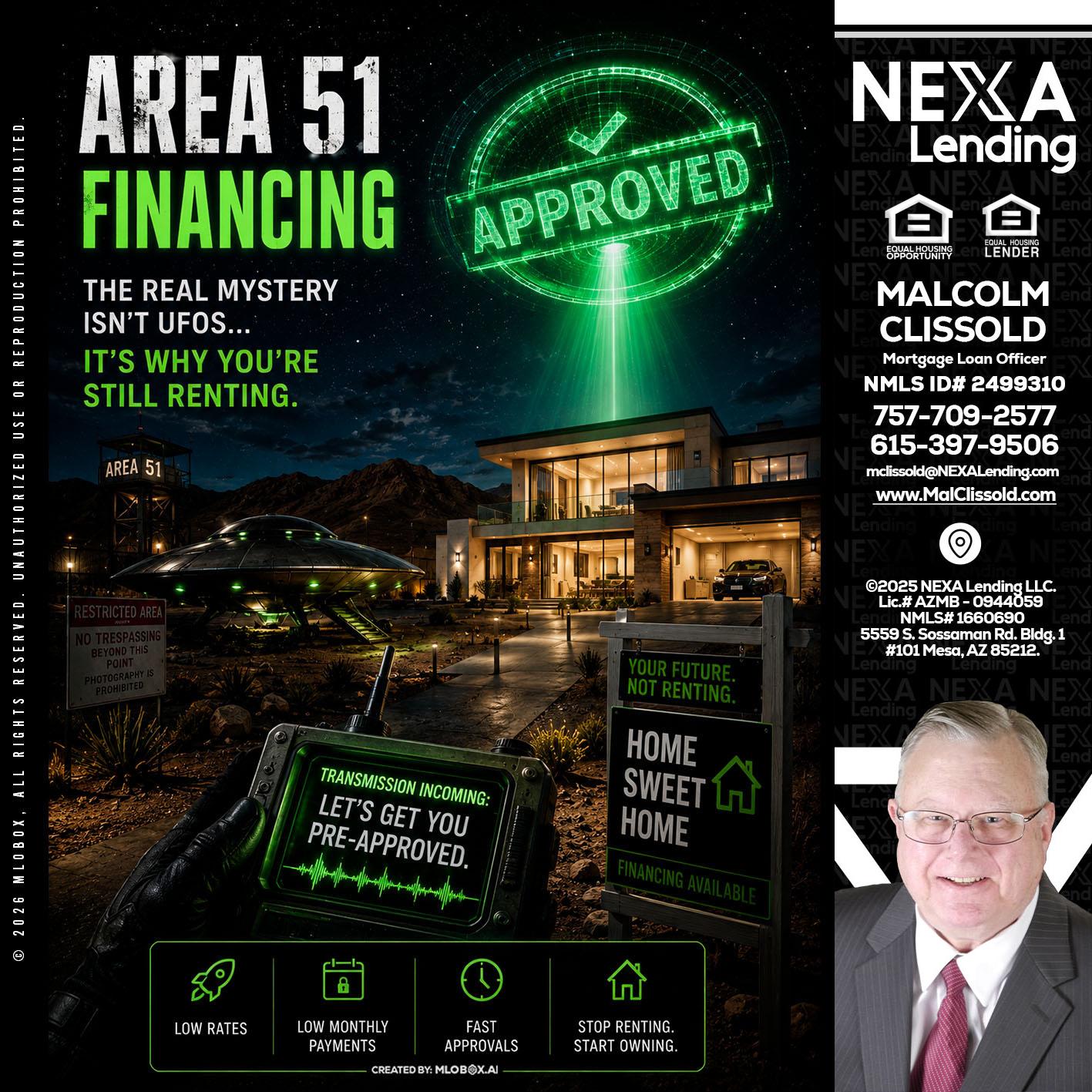 AREA 51 - Malcolm Clissold -Mortgage Loan Officer